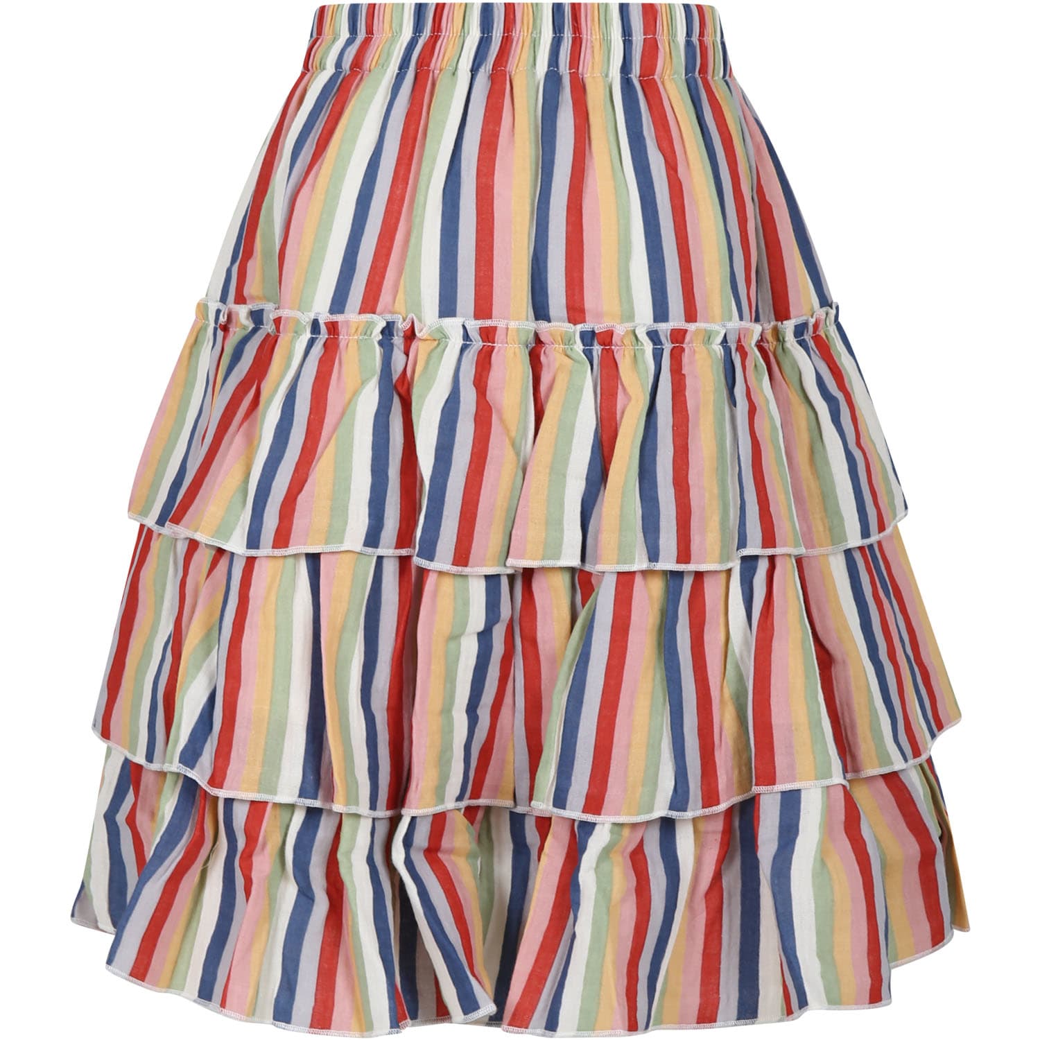 Shop Coco Au Lait Multicolor Skirt For Girl With Stripes Pattern