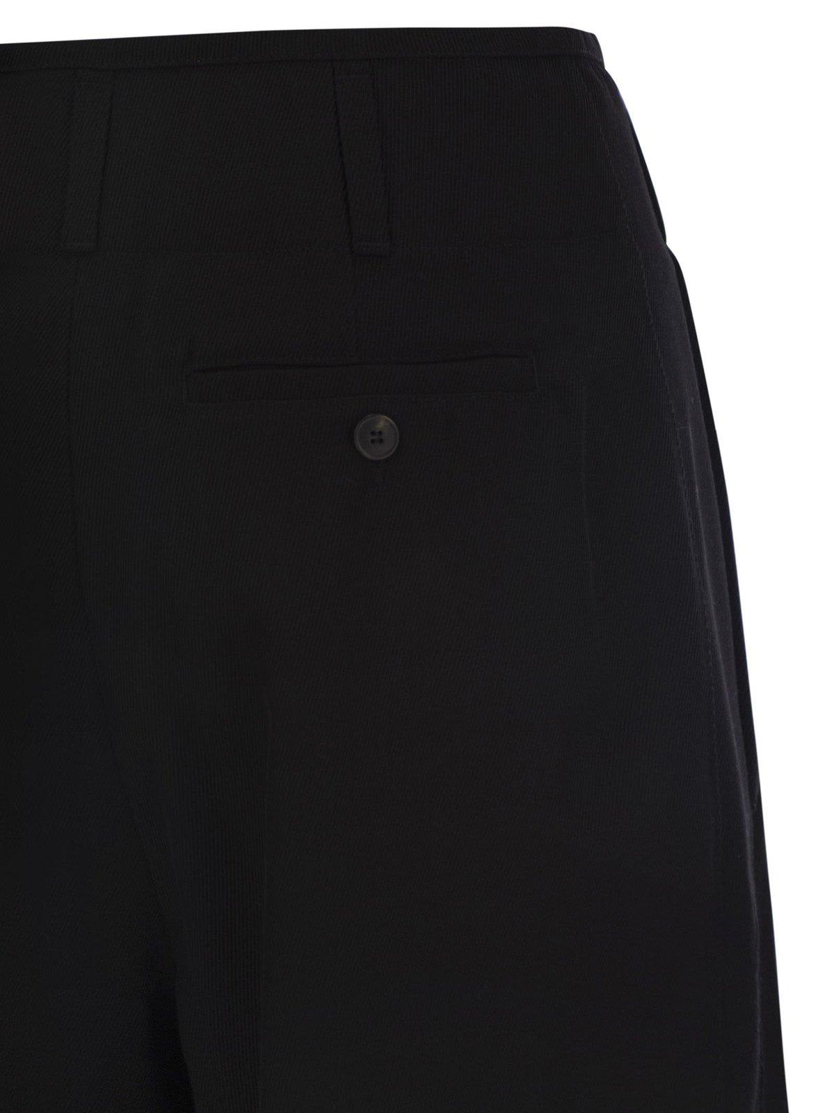 Shop Weekend Max Mara High Waist Straight Leg Trousers In Black