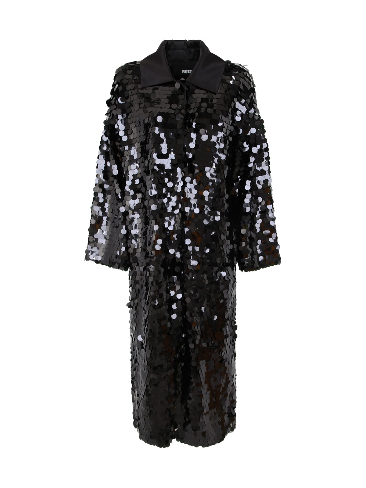 Rotate Birger Christensen Phiiil Sequins Coat In Black