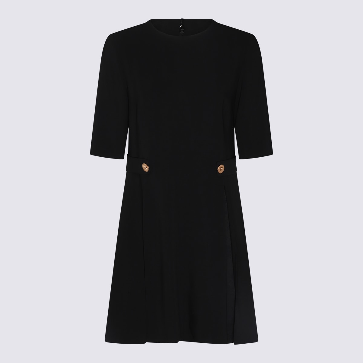 Black Viscose Mini Dress