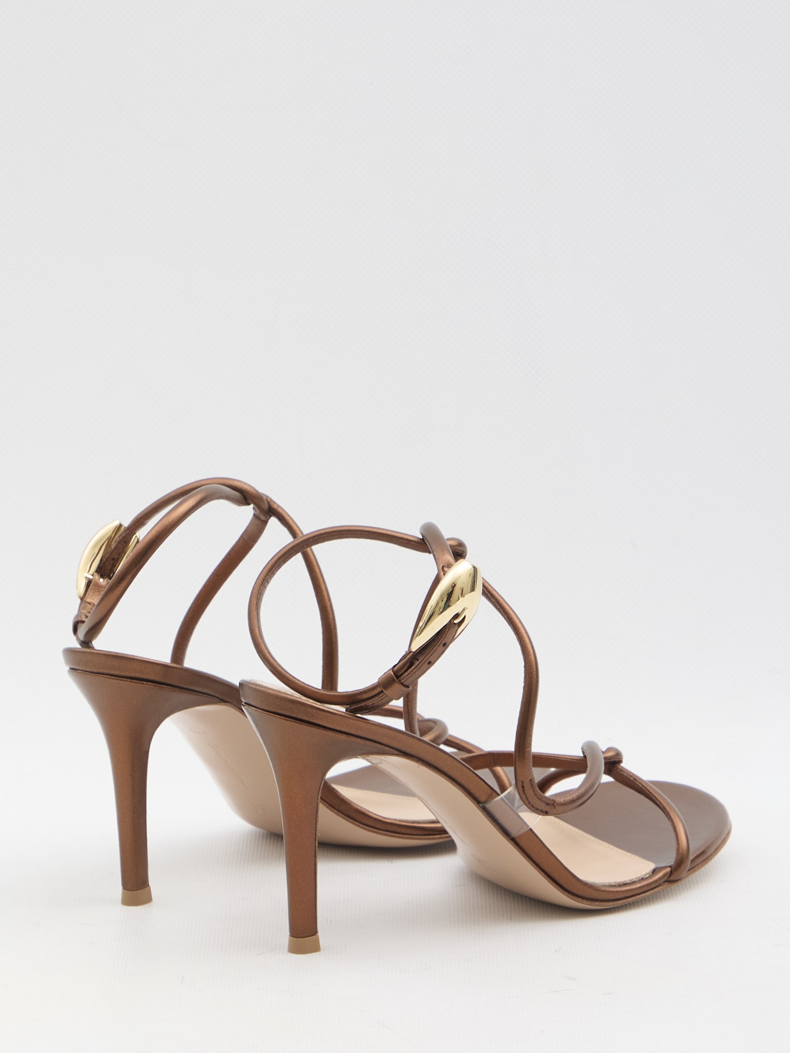 Gianvito Rossi Black Mamba 85 Sandals In Brown