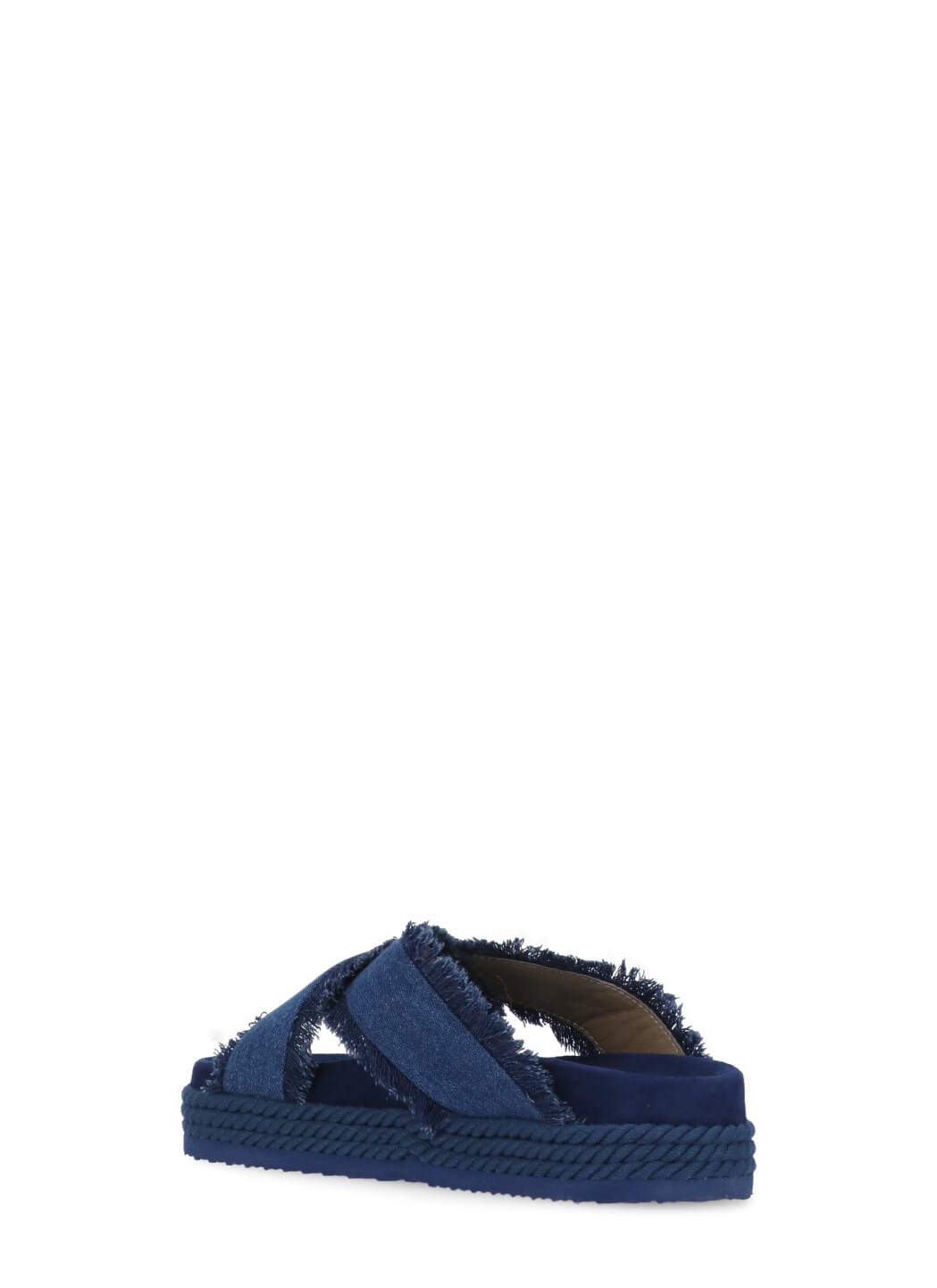 Shop Mou Criss-cross Sandals In Denim