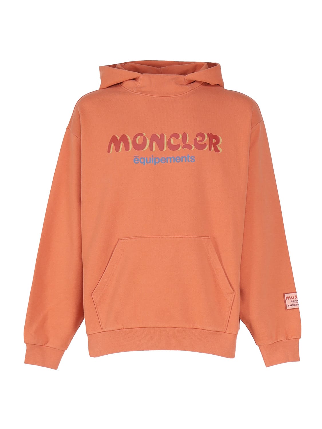 Shop Moncler Genius Moncler X Salehe Bembury Logo Hoodie In Peach