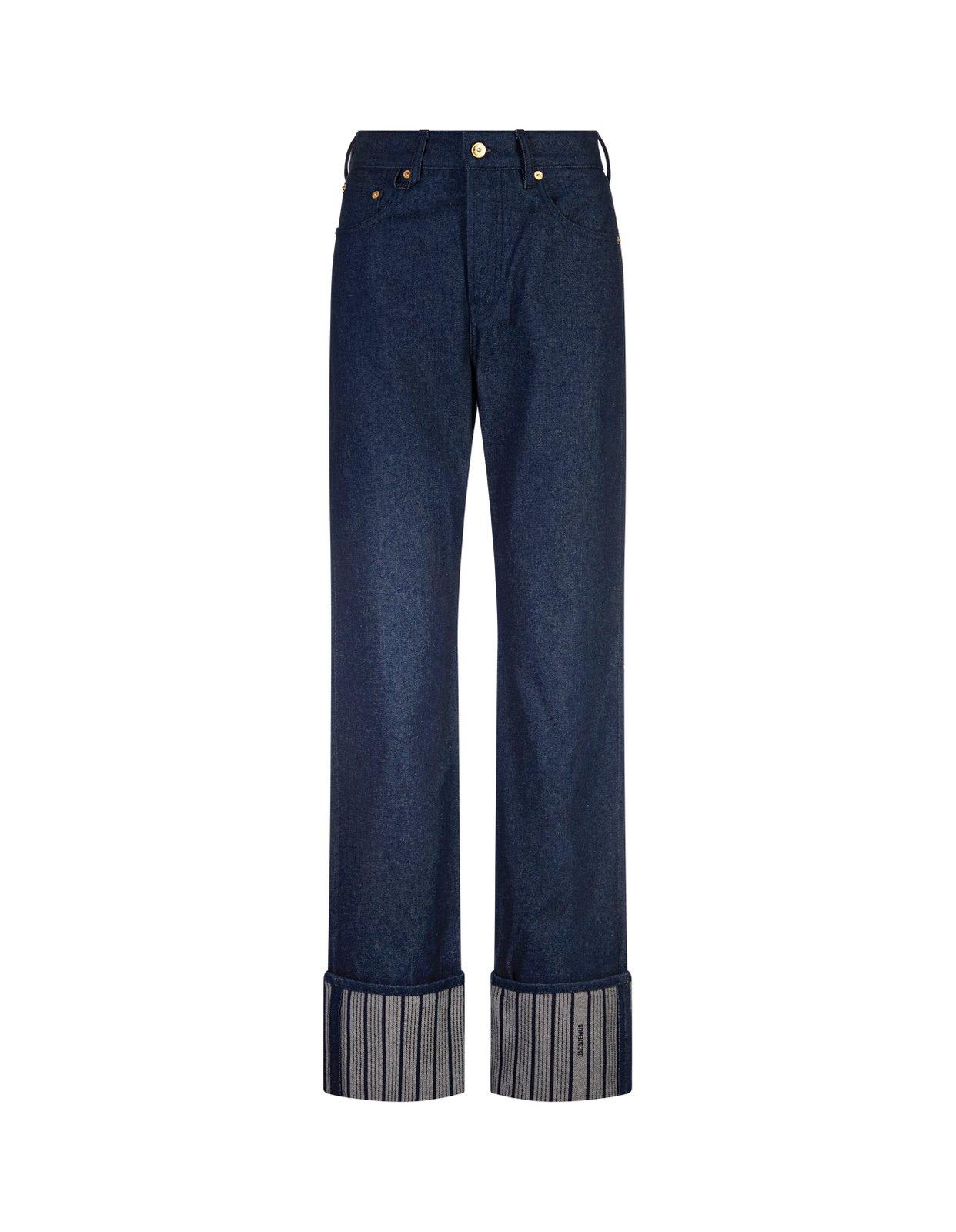 Shop Jacquemus Le De-nîmes Droit Straight Leg Jeans In Blue