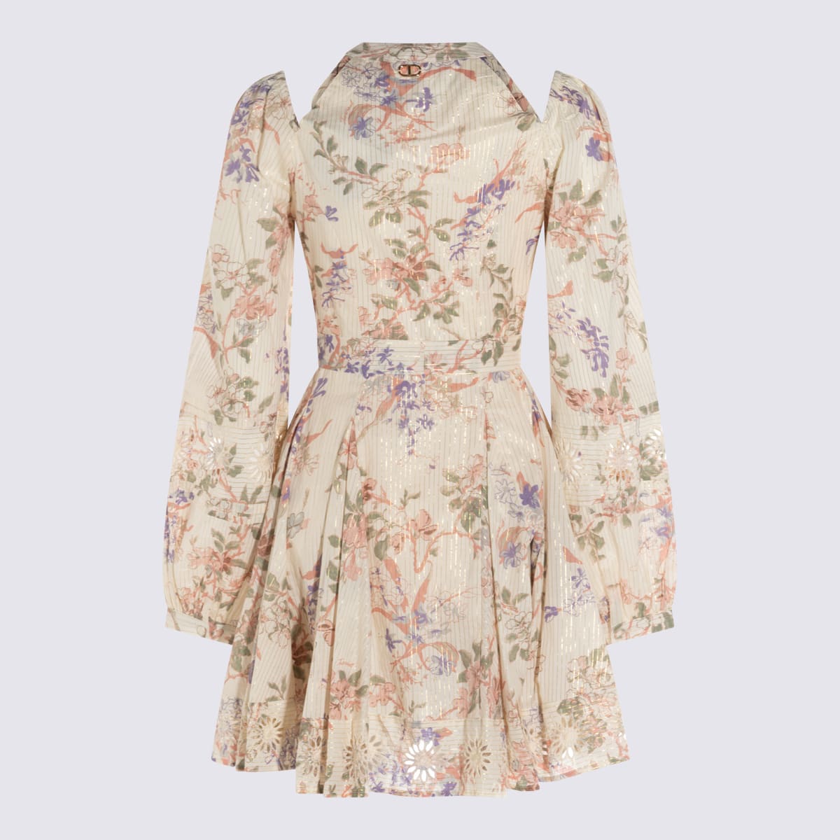 Shop Twinset Multicolor Cotton Mini Dress