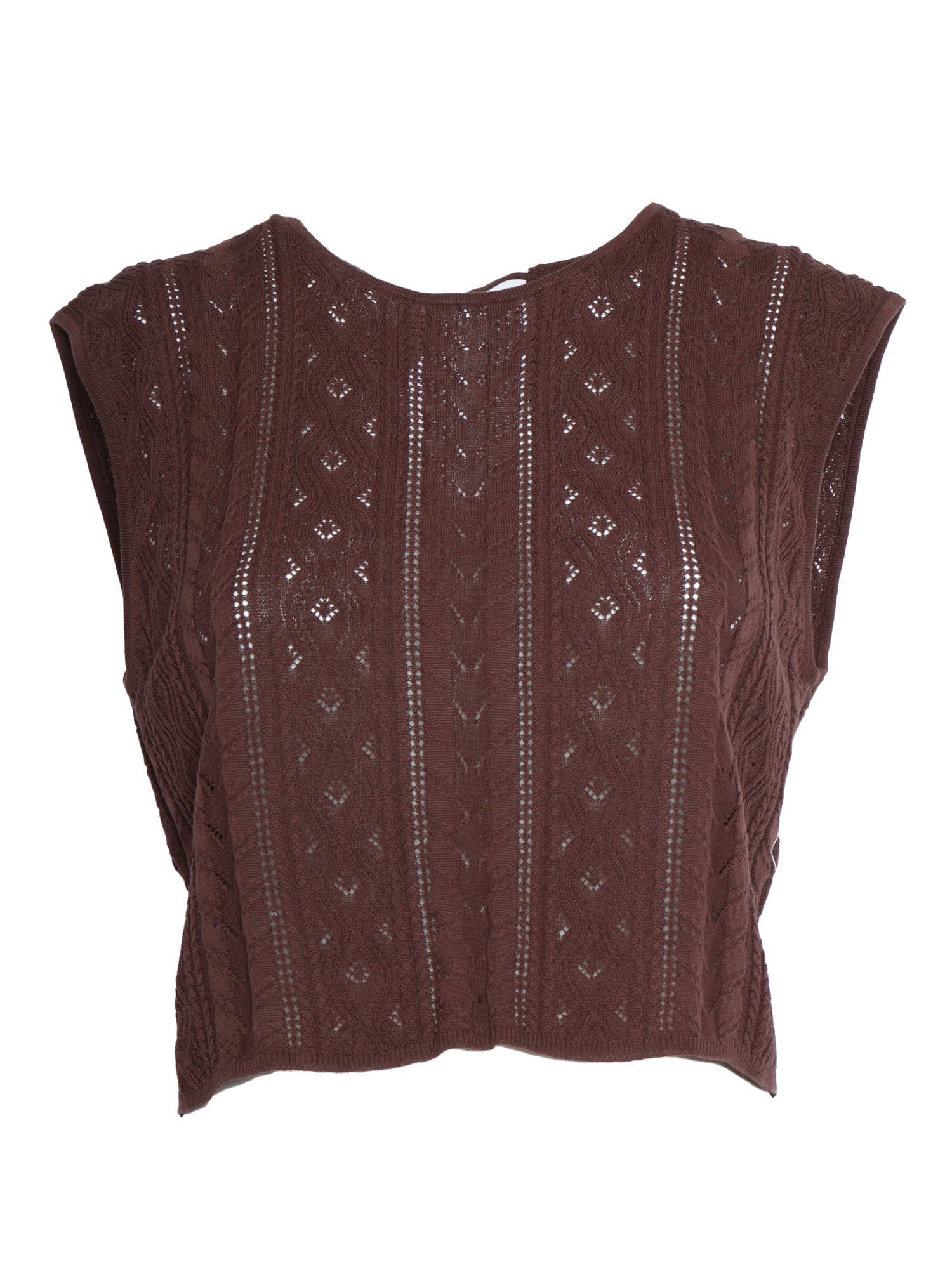 Shop Ballantyne Brown Perforated Top
