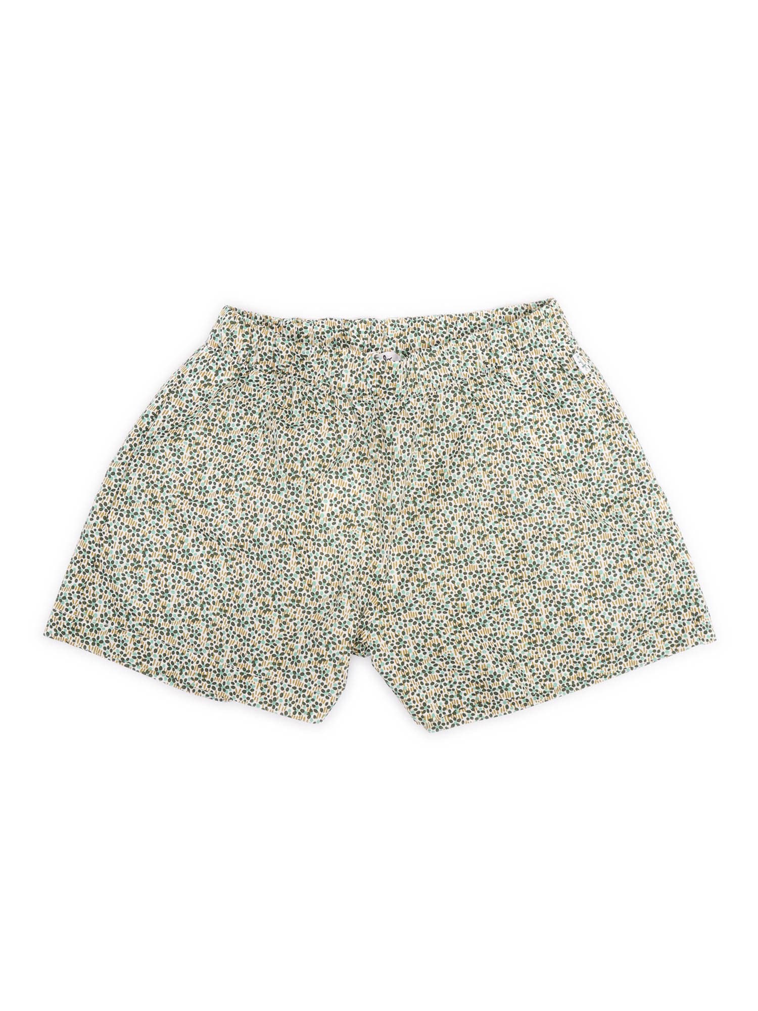 Il Gufo Floral-print Cotton Casual Shorts In Gray