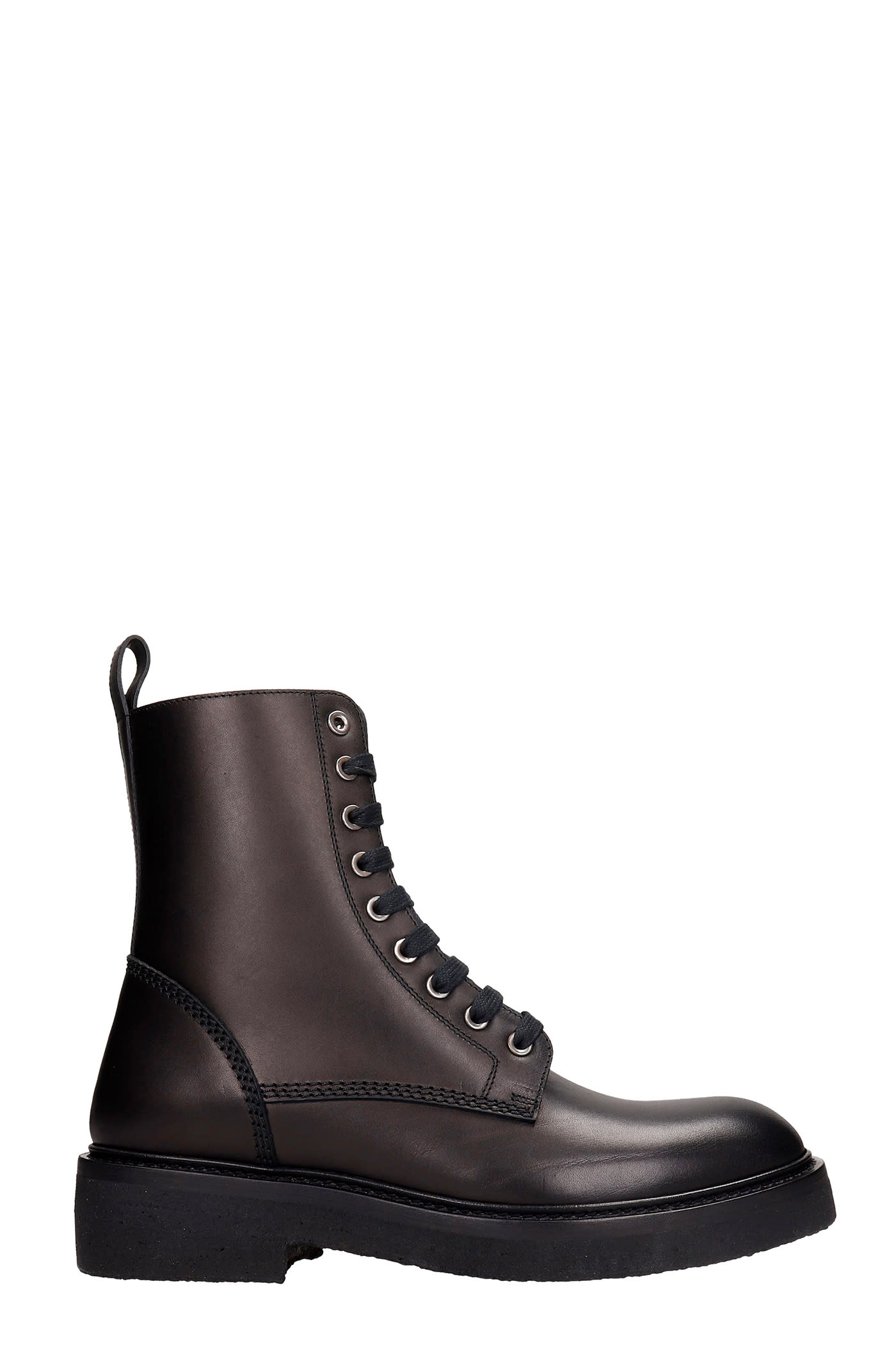 Amiri Combat Boots In Black Leather