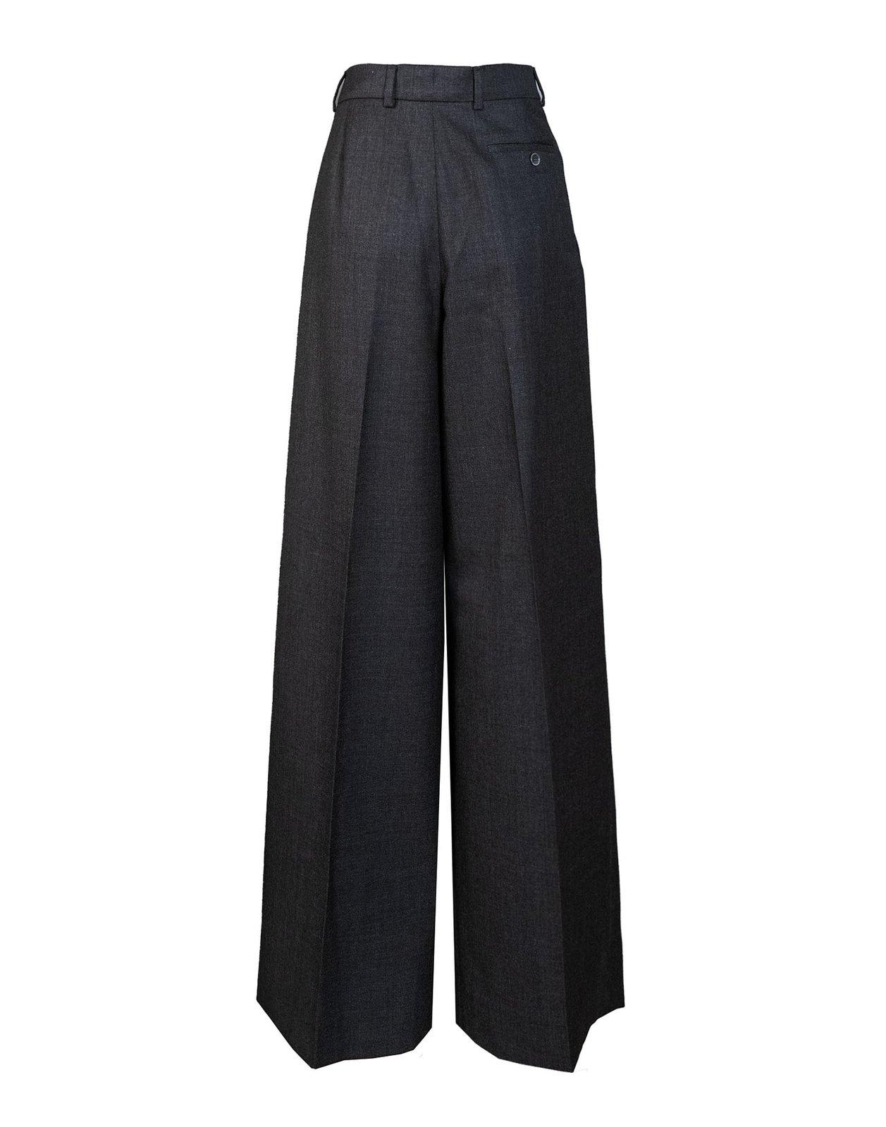 Shop Acne Studios Tailored Wrap Trousers In Grey