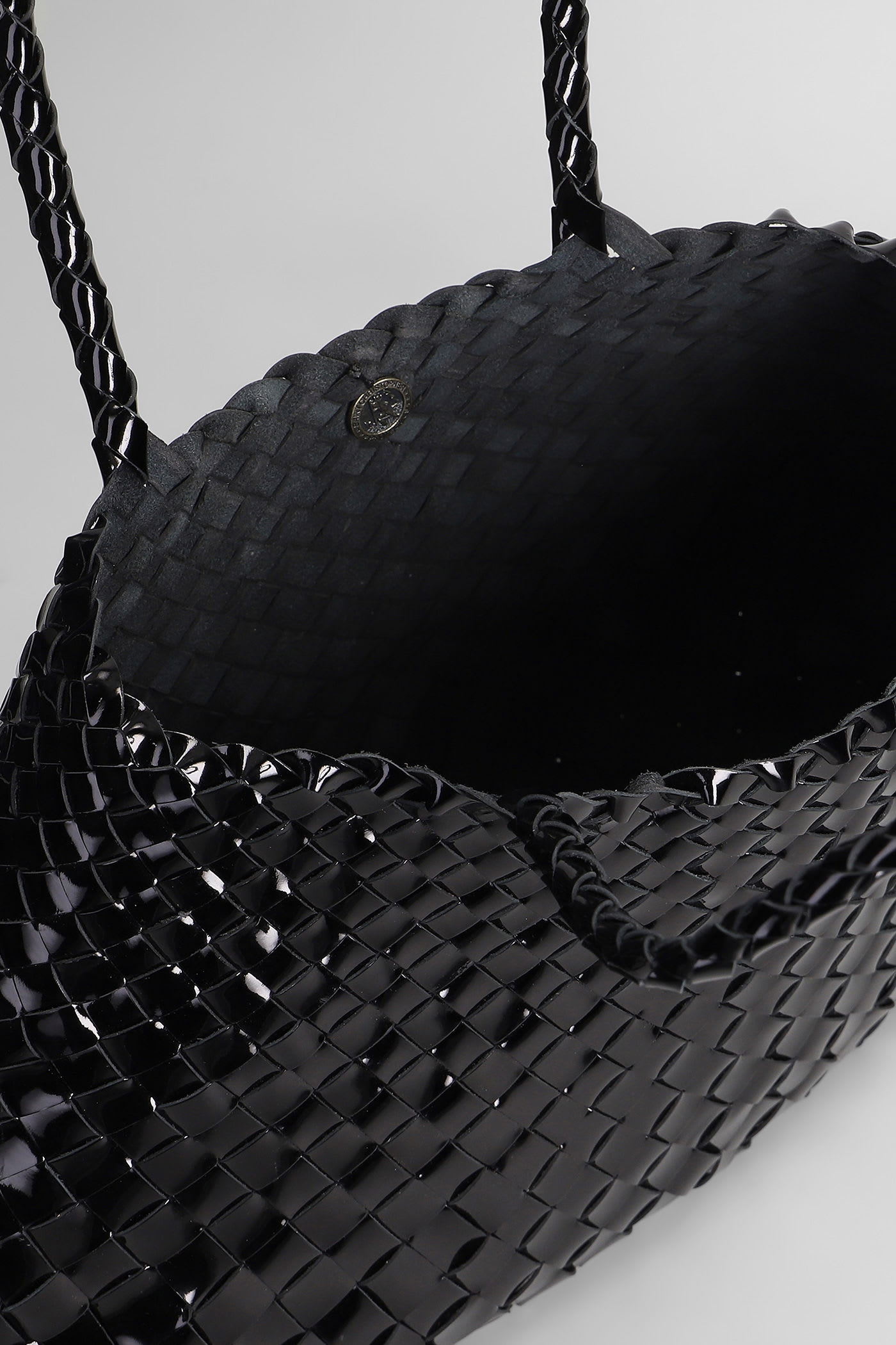 Dragon Diffusion Santa Croce Big Tote In Black Leather In Black