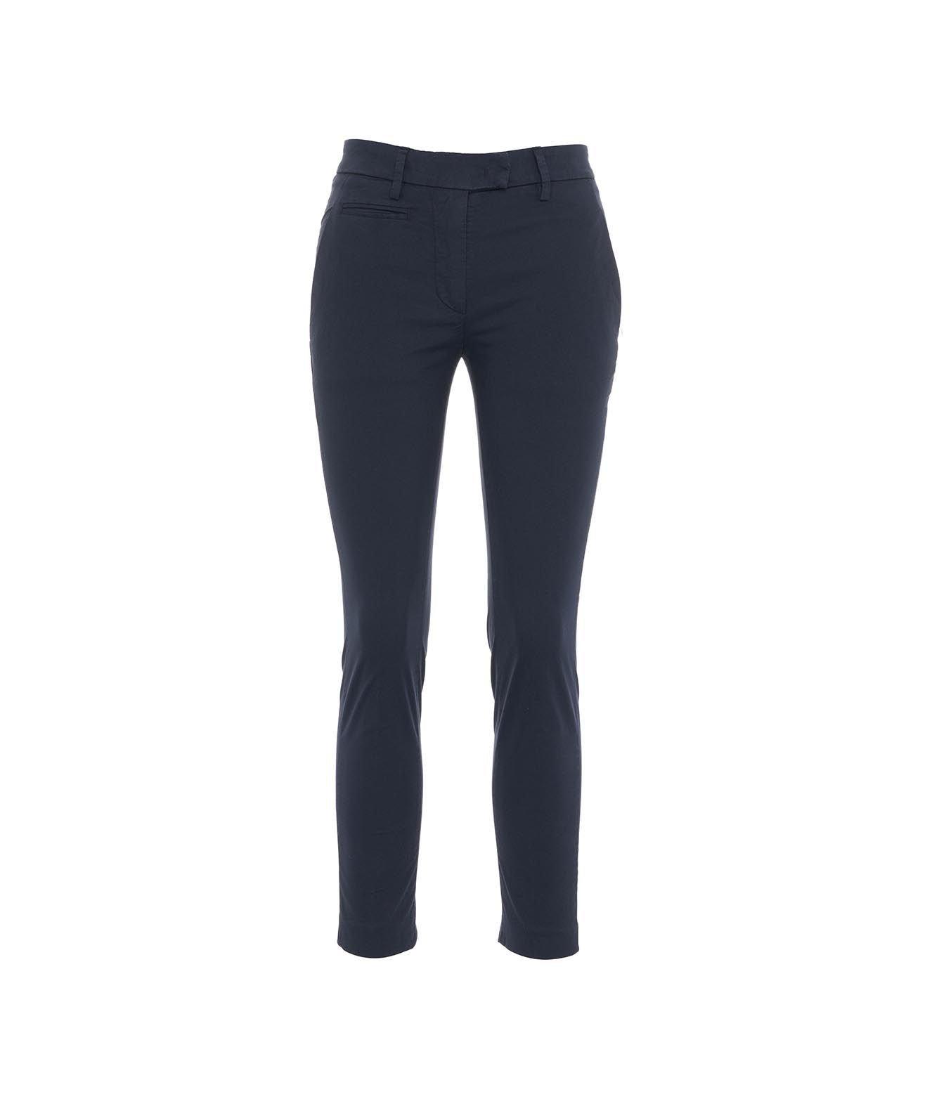 Cropped Slim Fit Trousers Dondup