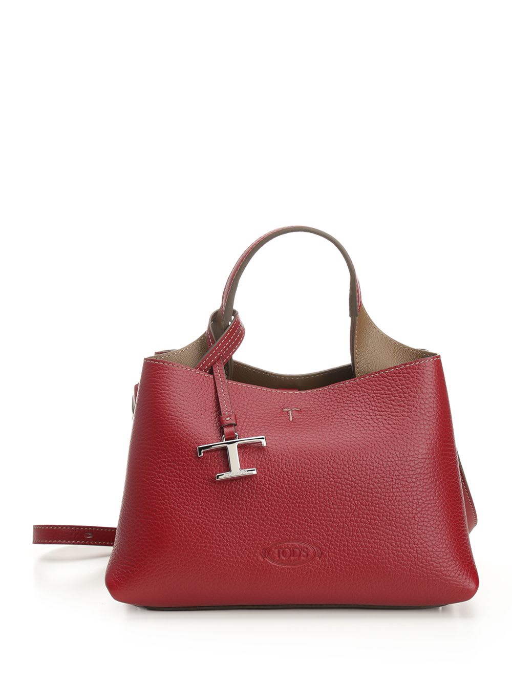 Tod's Leather Bag Handbags Bordeaux