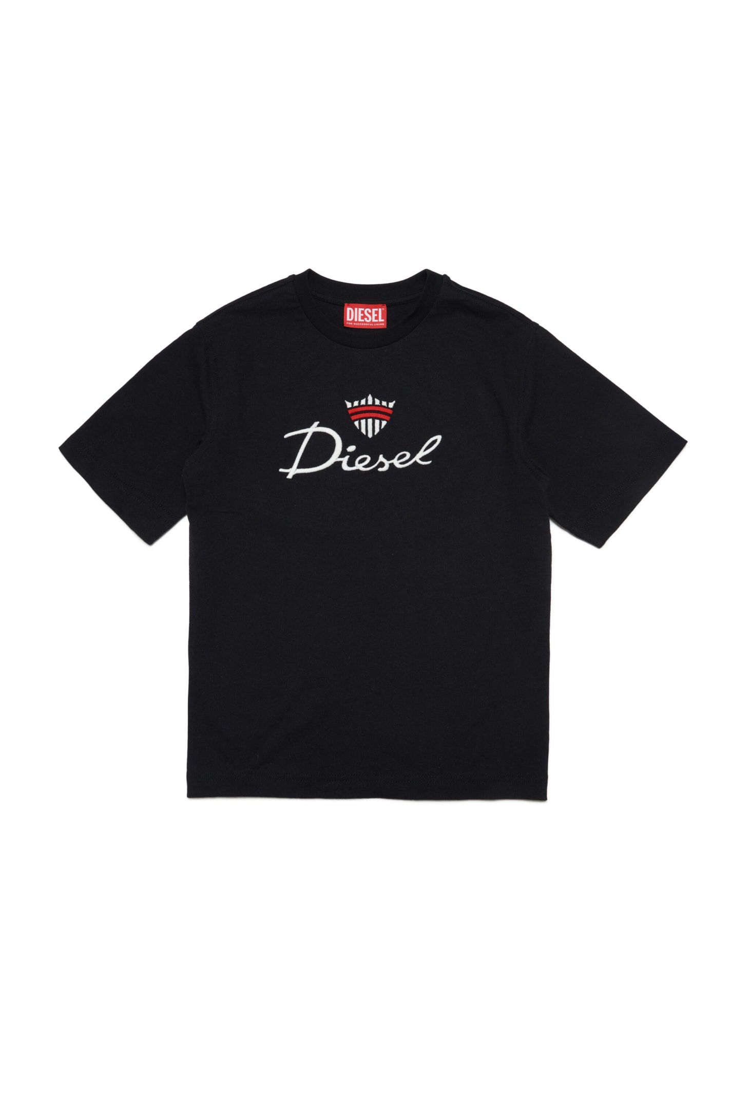Diesel Kids' Twashg6 Over T-shirt  T-shirt With Corona Logo In Black