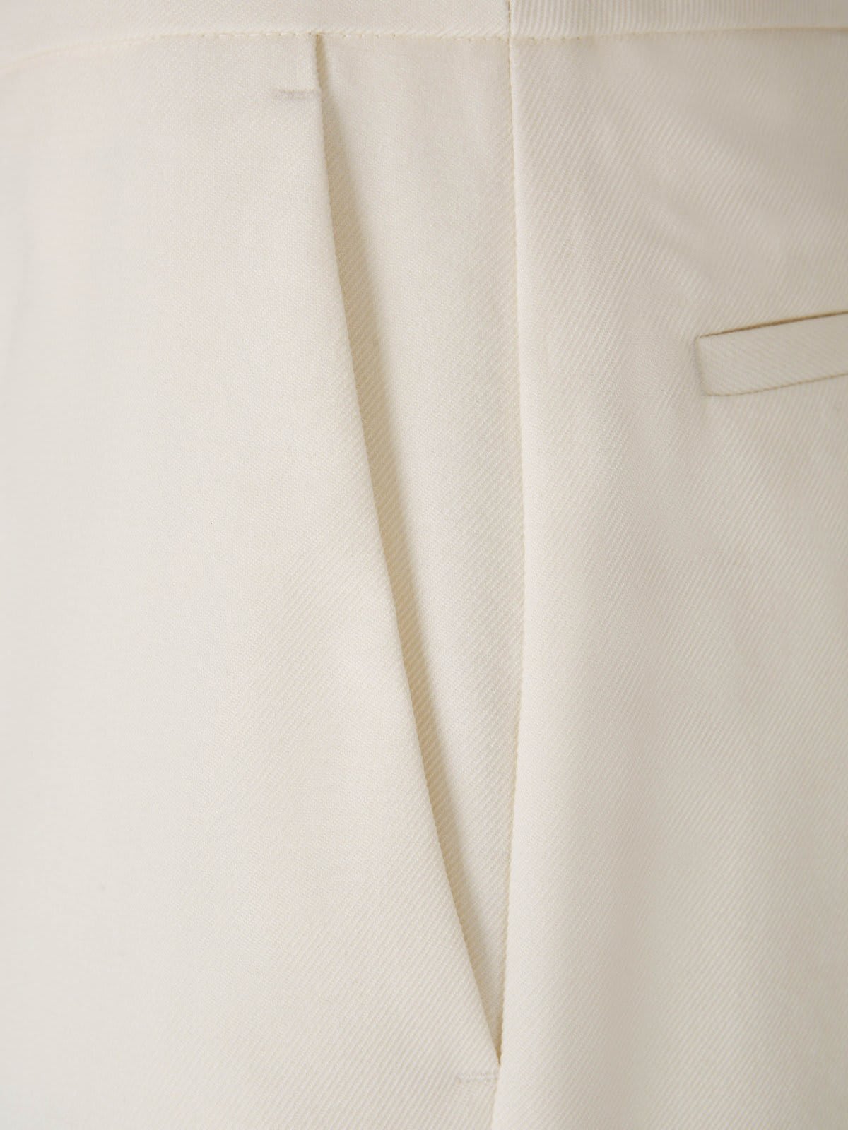Shop Moncler Gabardine Trousers In White