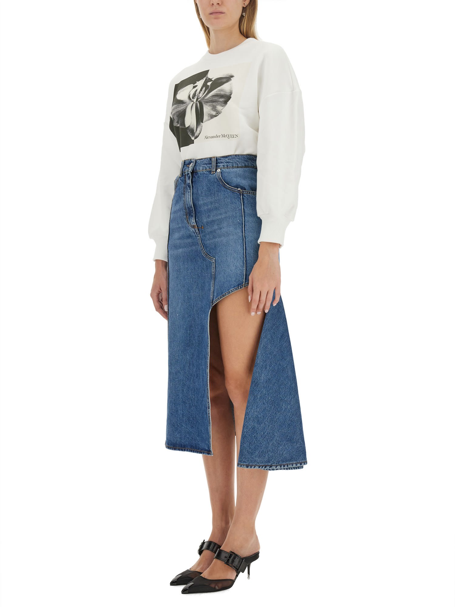 Alexander Mcqueen Alexander Mc Queen Sweatshirt With Logo In Multicolor