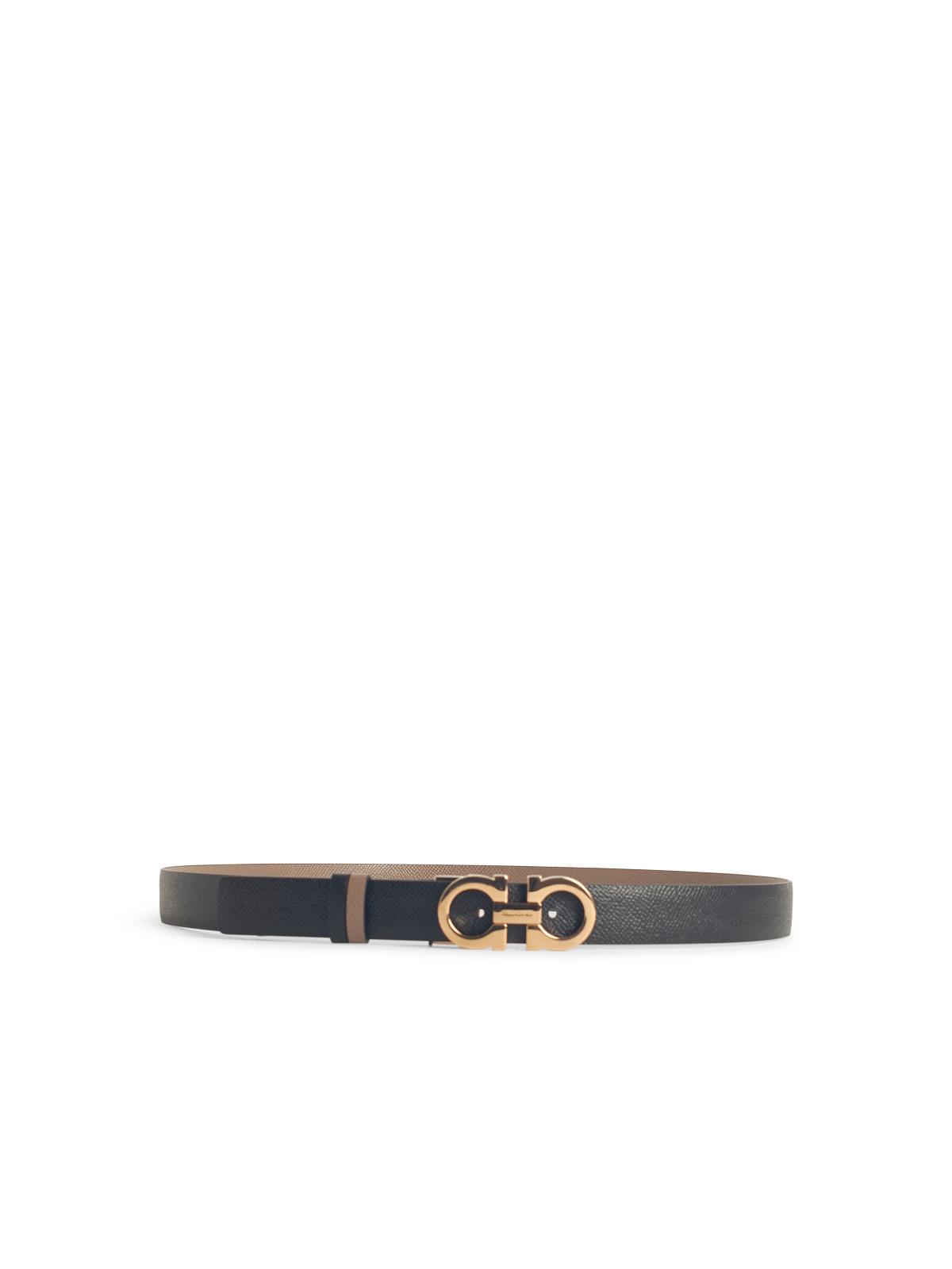 Low Black Leather Belt