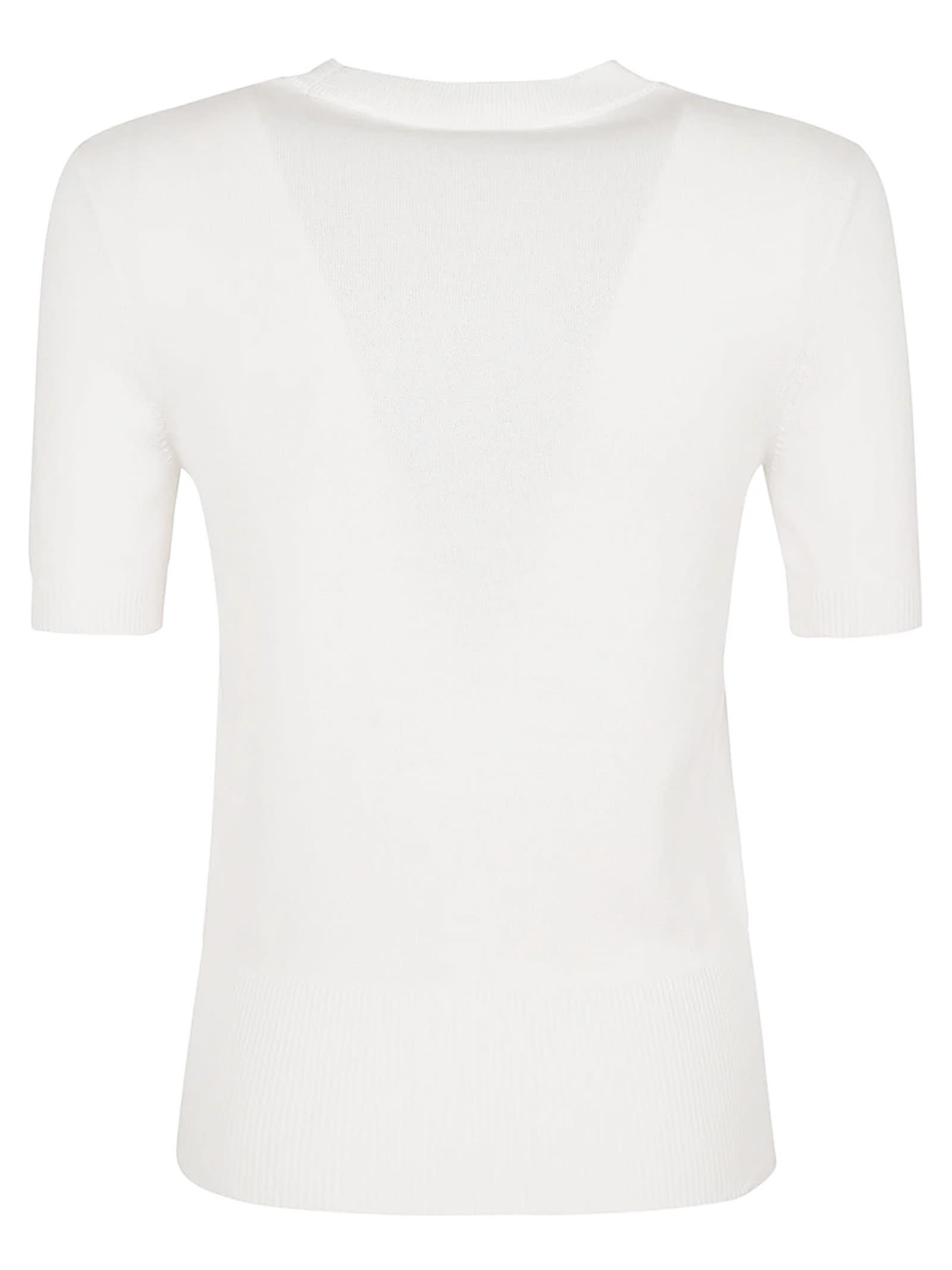 Shop Patou White Organic Cotton Blend Knit Top