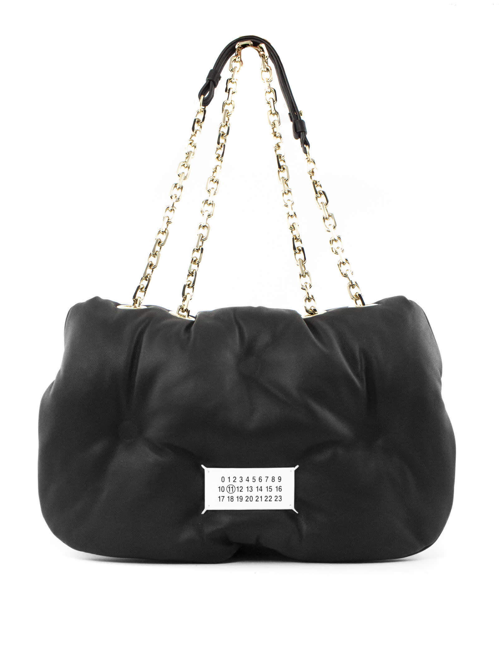 Maison Margiela Black Leather Glam Slam Shoulder Bag