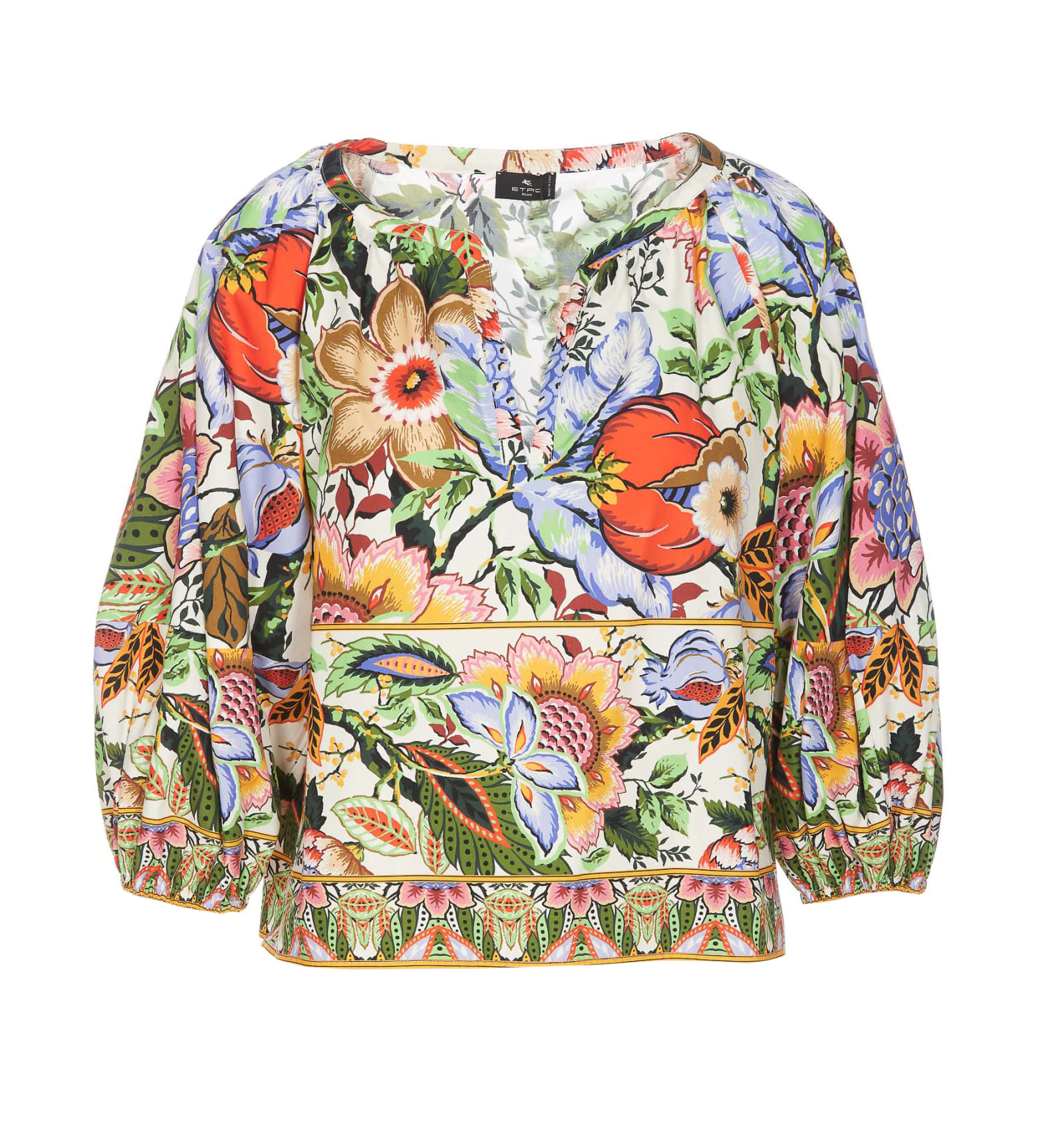 Shop Etro Bouquet Shirt In Multicolour