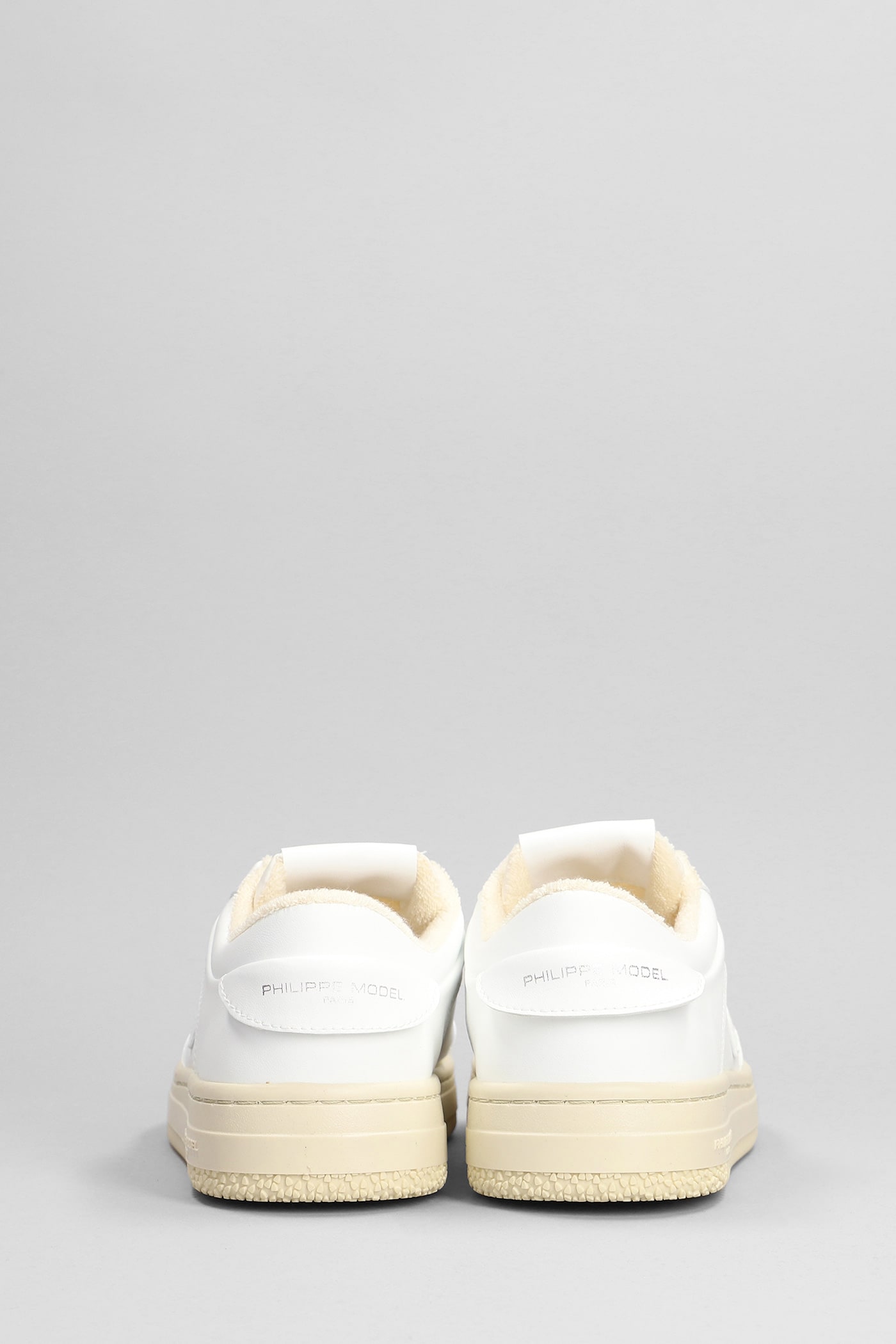 Shop Philippe Model Lyon Sneakers In White Leather