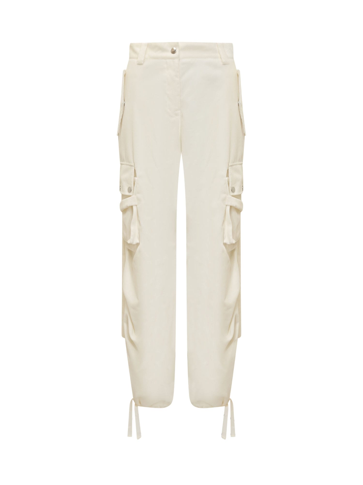 Shop Msgm Cargo Pants In Natural