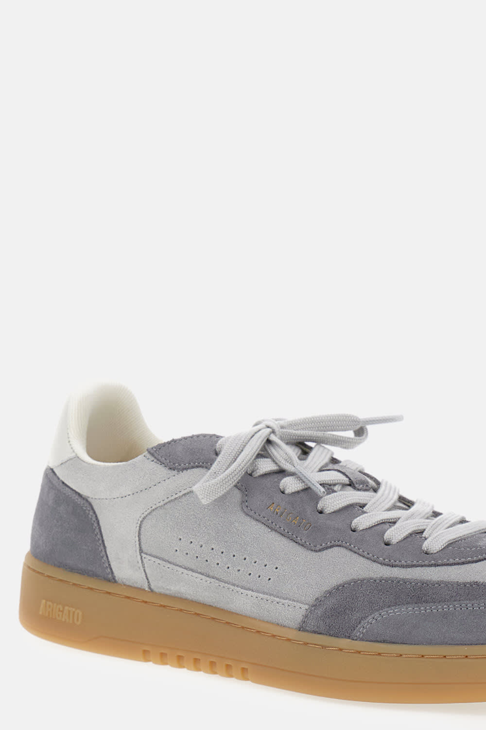 Axel Arigato Leather And Suede Sneakers With Embossed Logo In Gray