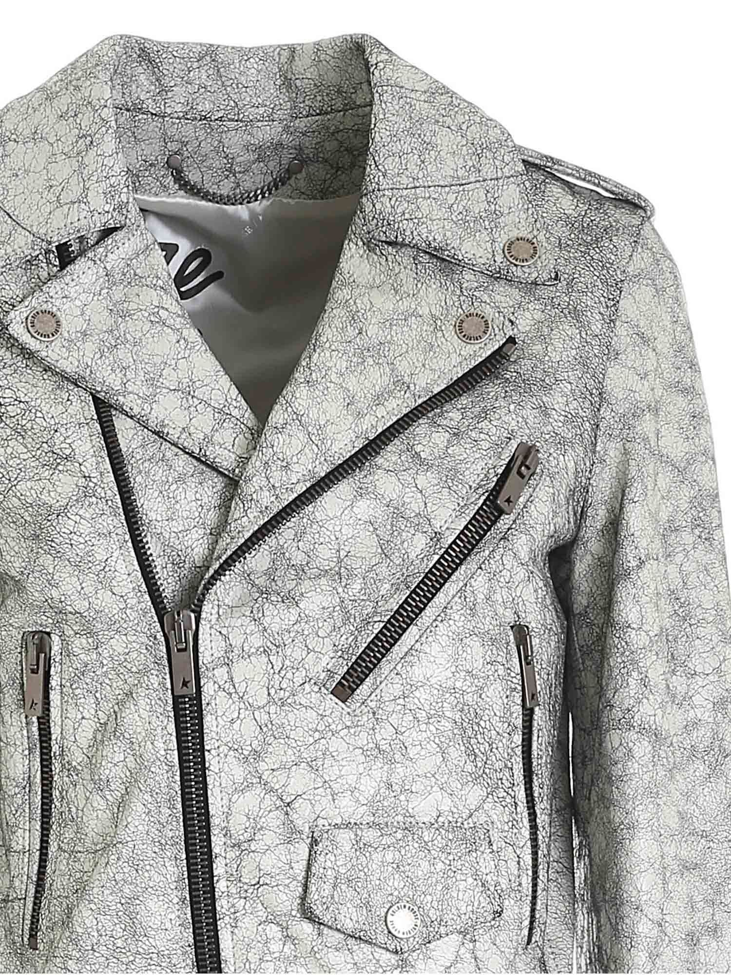 【関税込み】GOLDEN GOOSE 'Destiny Slim' jacket Golden Goose Chiodo Destiny Slim Biker Jacket In Multi