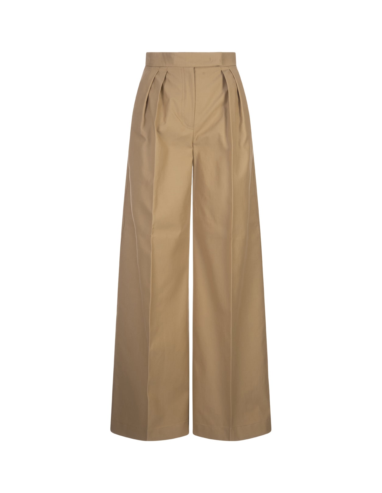 Shop Max Mara Light Brown Corte Trousers
