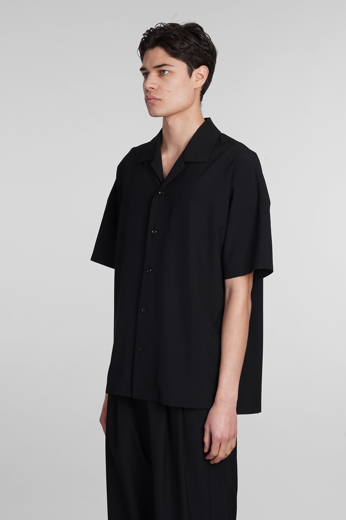 Shop Attachment Shirt In Black Wool
