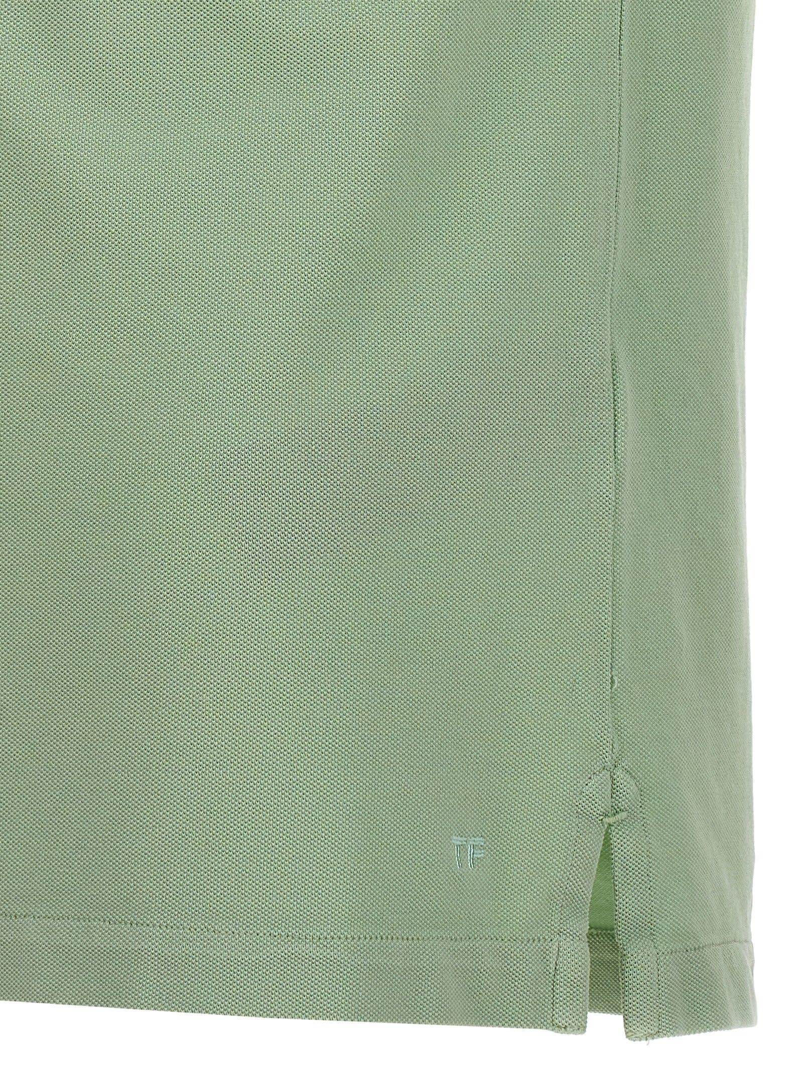 Shop Tom Ford Tennis Piquet Polo Shirt In Green
