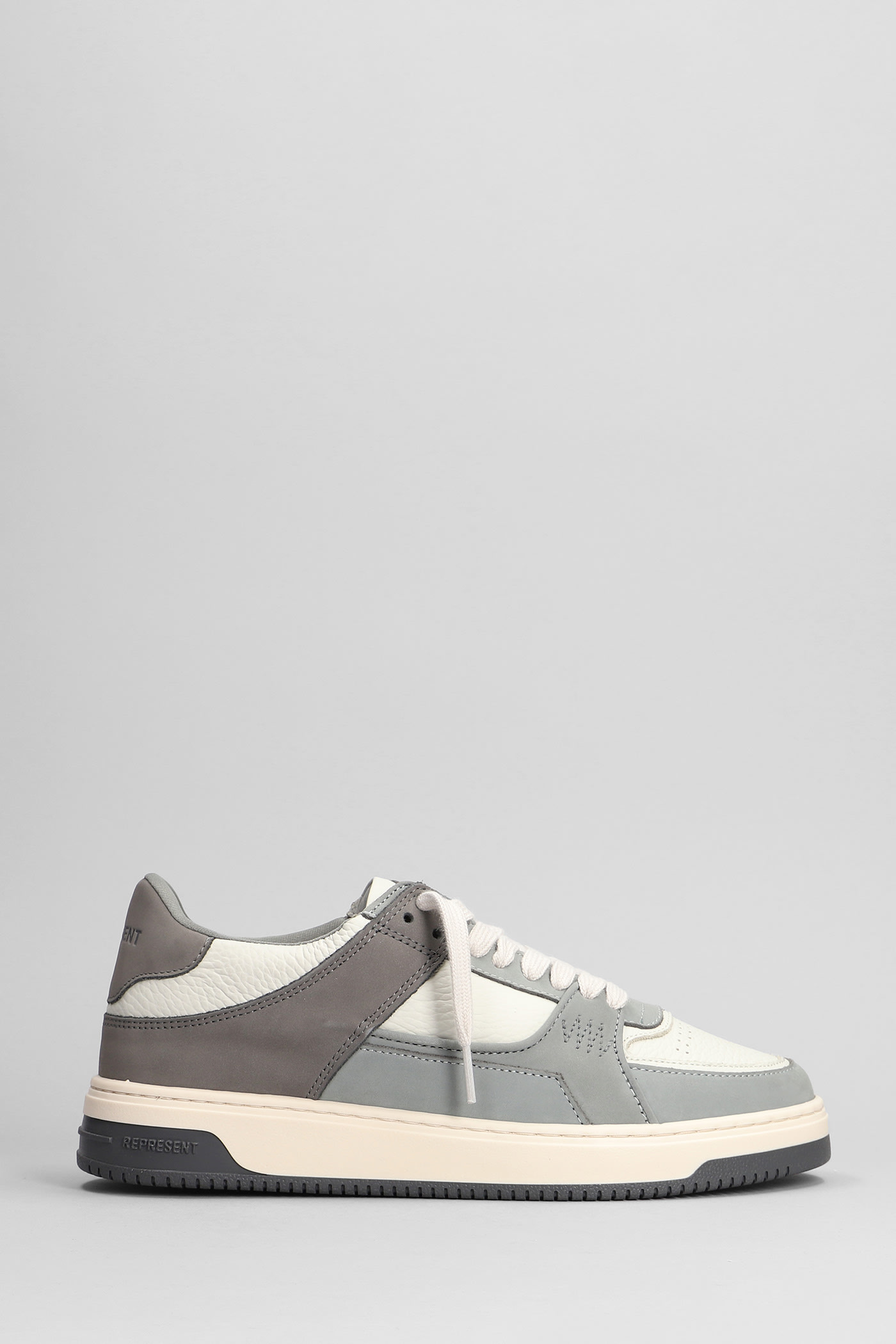 REPRESENT APEX SNEAKERS IN GREY LEATHER