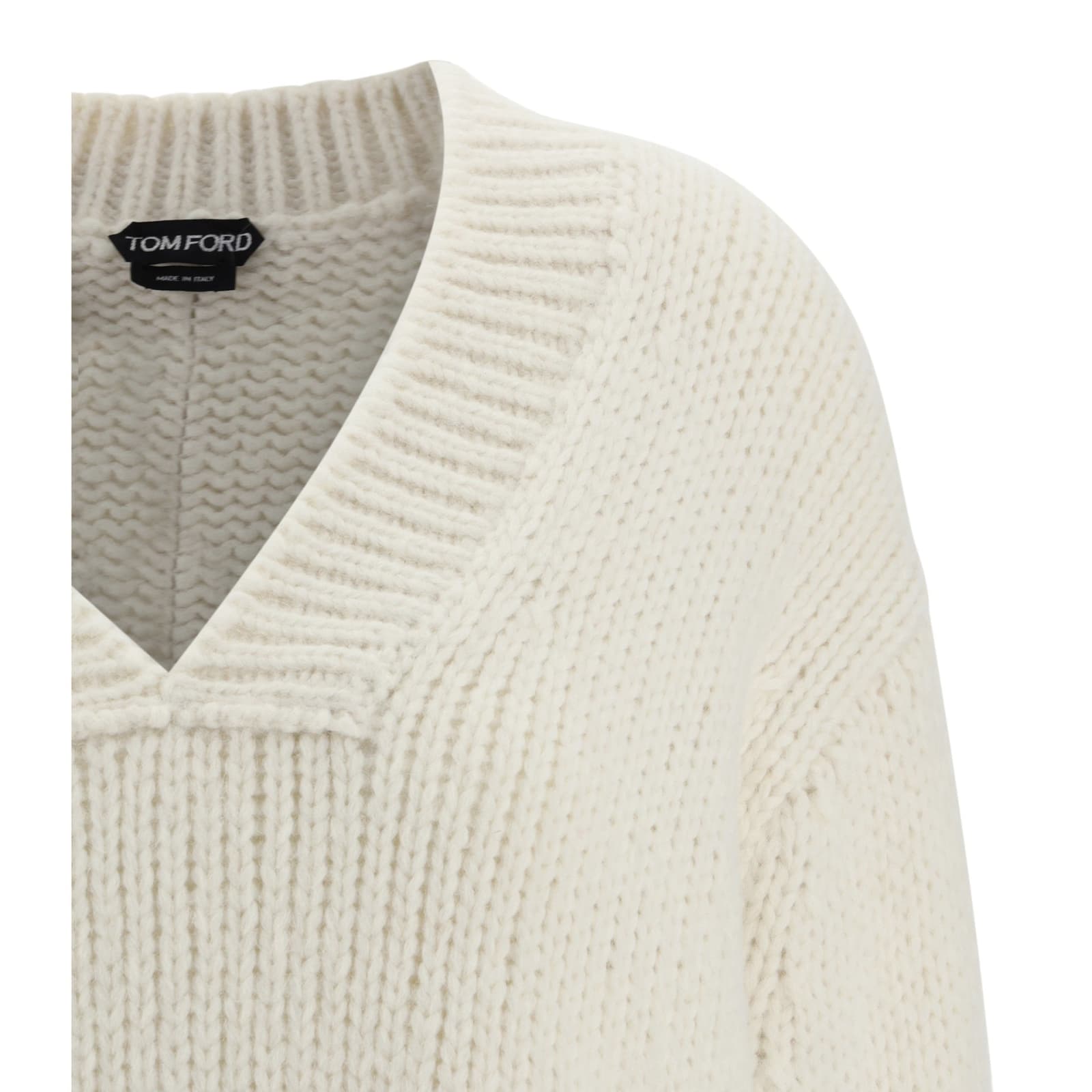 Shop Tom Ford V-neckline Sweater In White