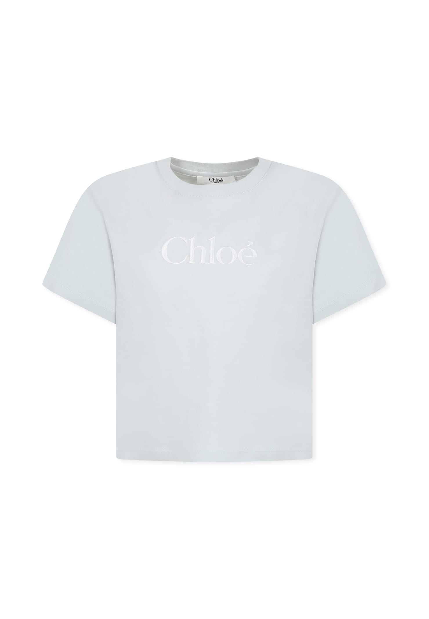 Shop Chloé Green T-shirt For Girl With Logo