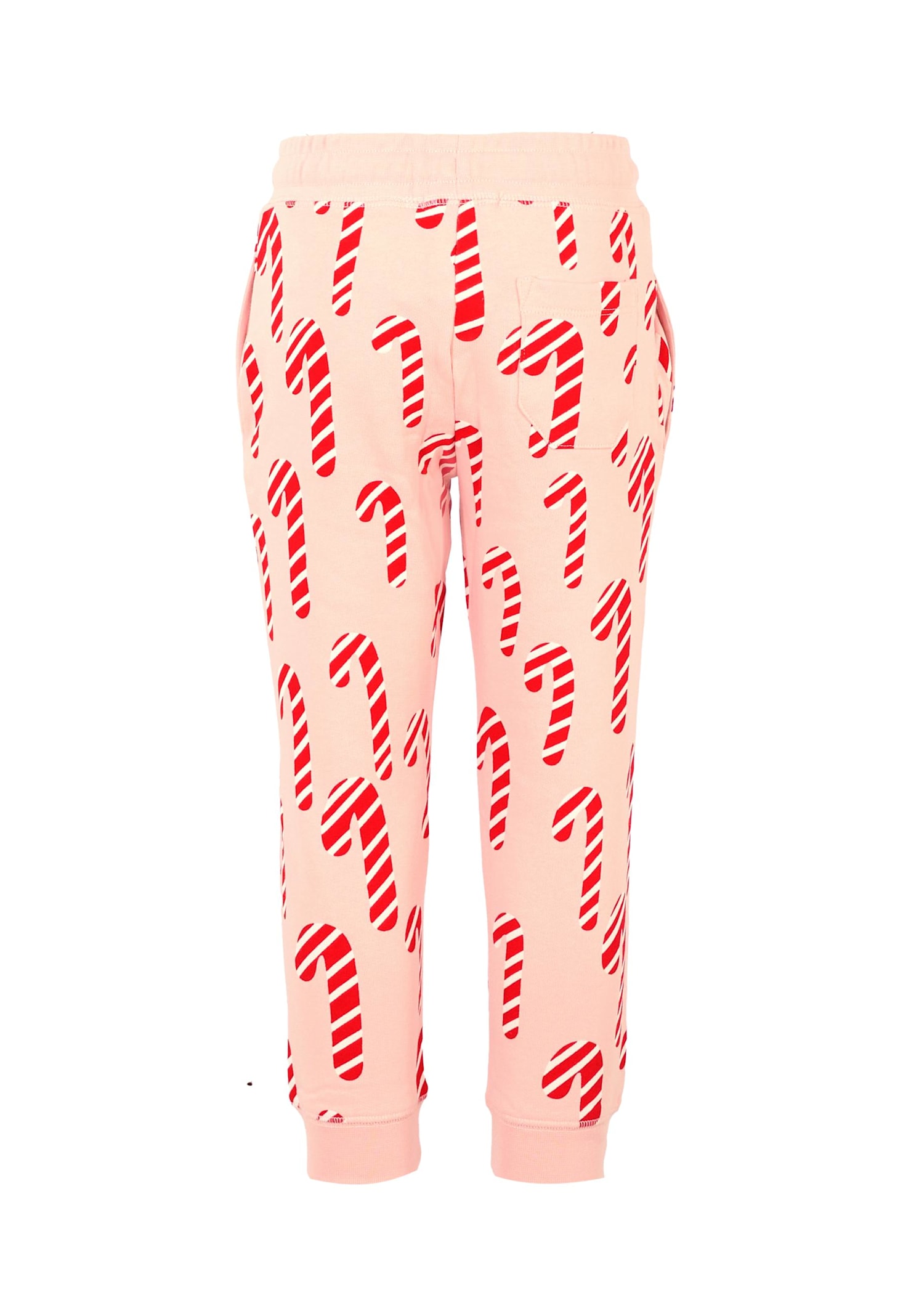 Stella Mccartney Pink Sweatpants For Girl With Candy Canes In Pink