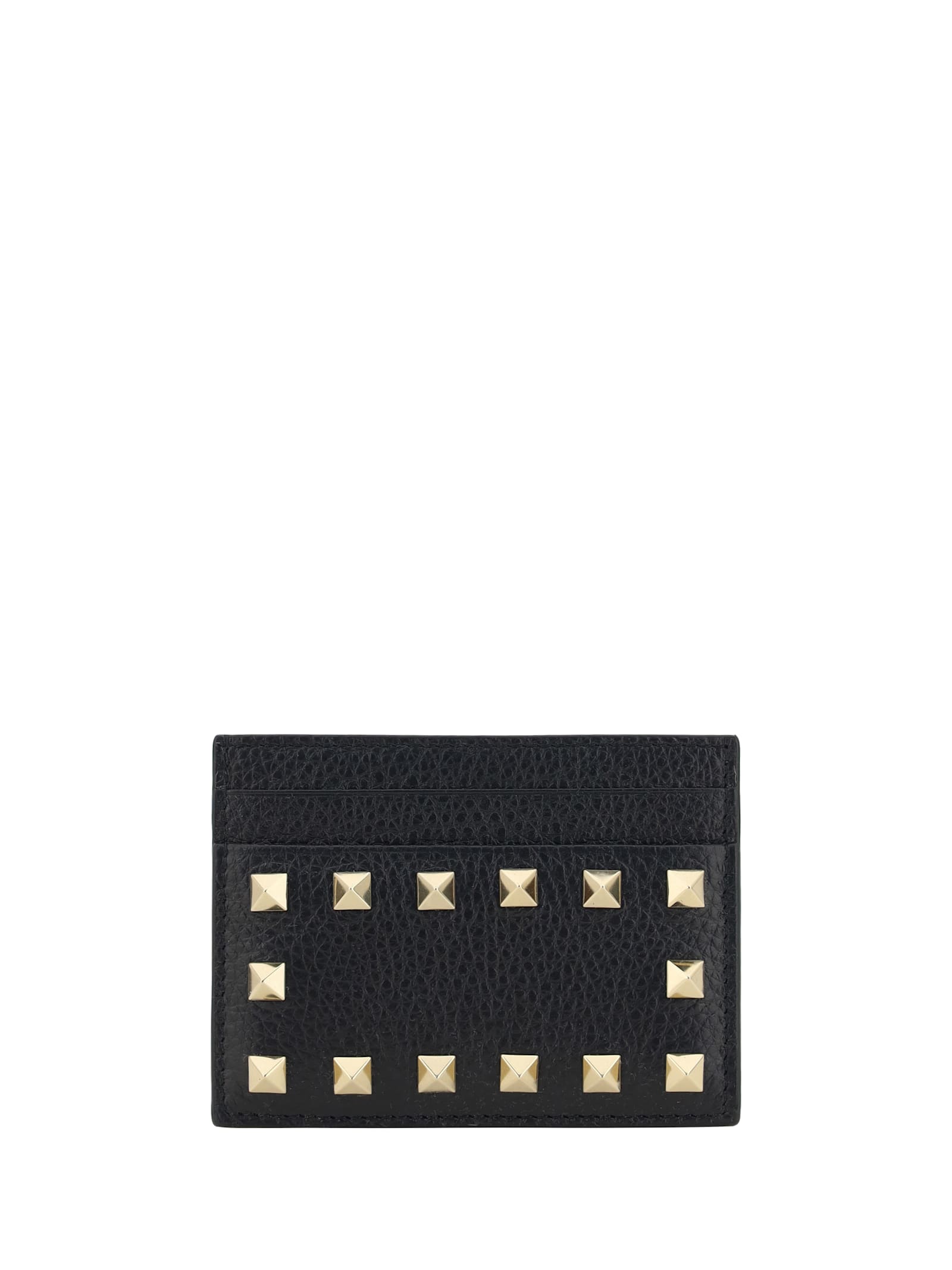 Valentino Garavani Card Holder Rockstud Vitello Stampa