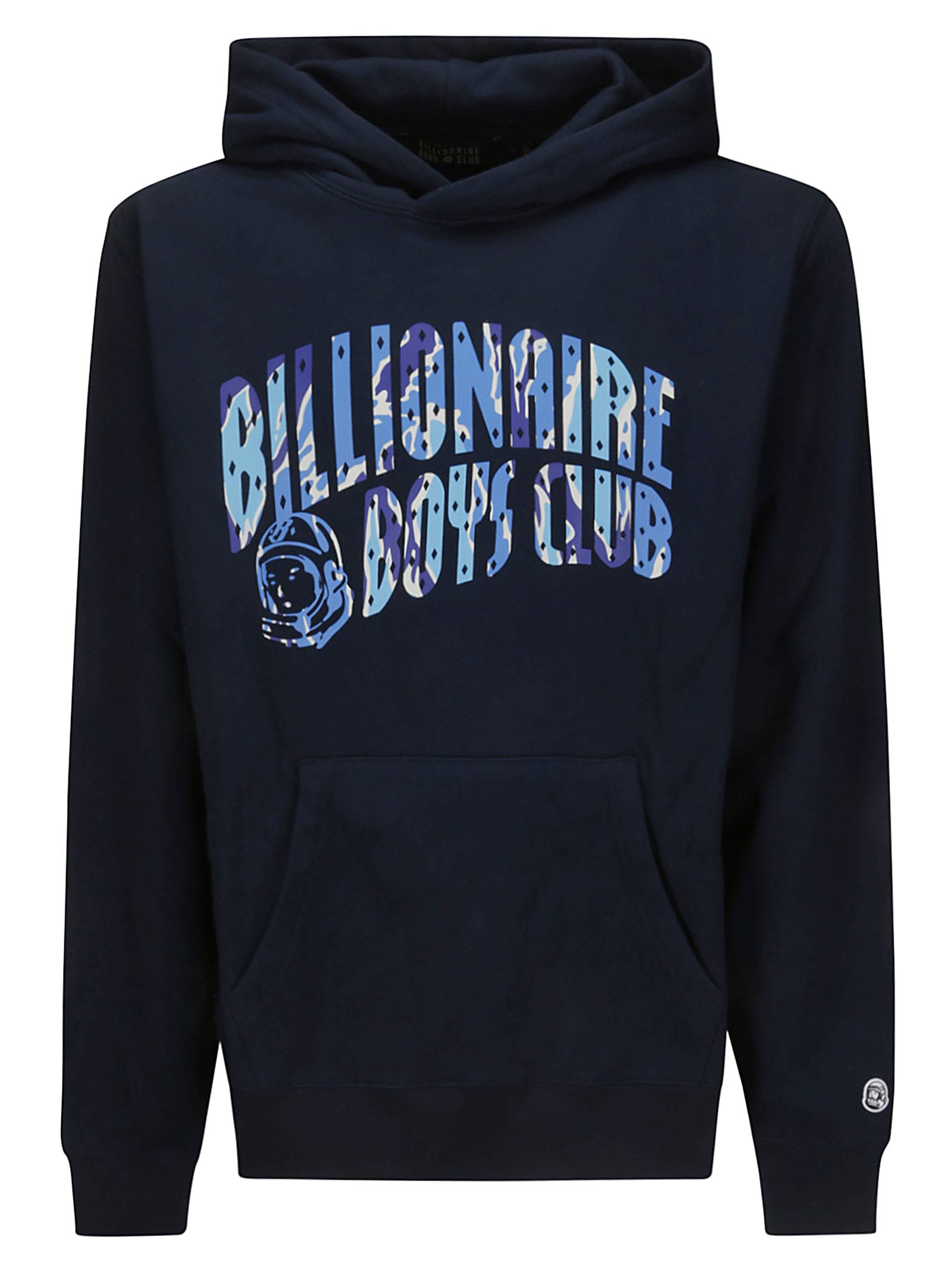 Shop Billionaire Boys Club Camo Arch Logo Popover Hood In Navy