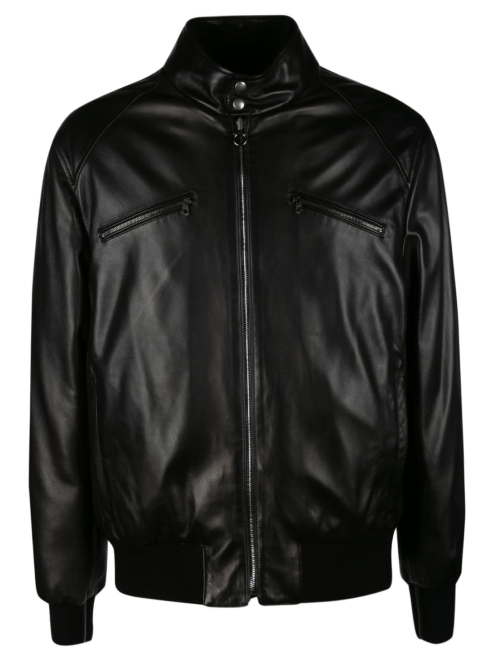 Salvatore Ferragamo Reversible Leather Padded Jacket