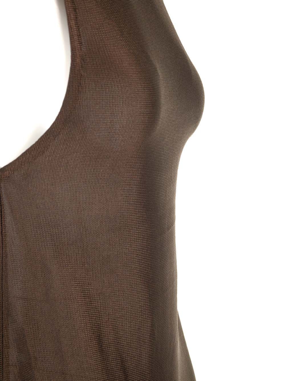 Shop Khaite Hencil Midi Dress In Brown