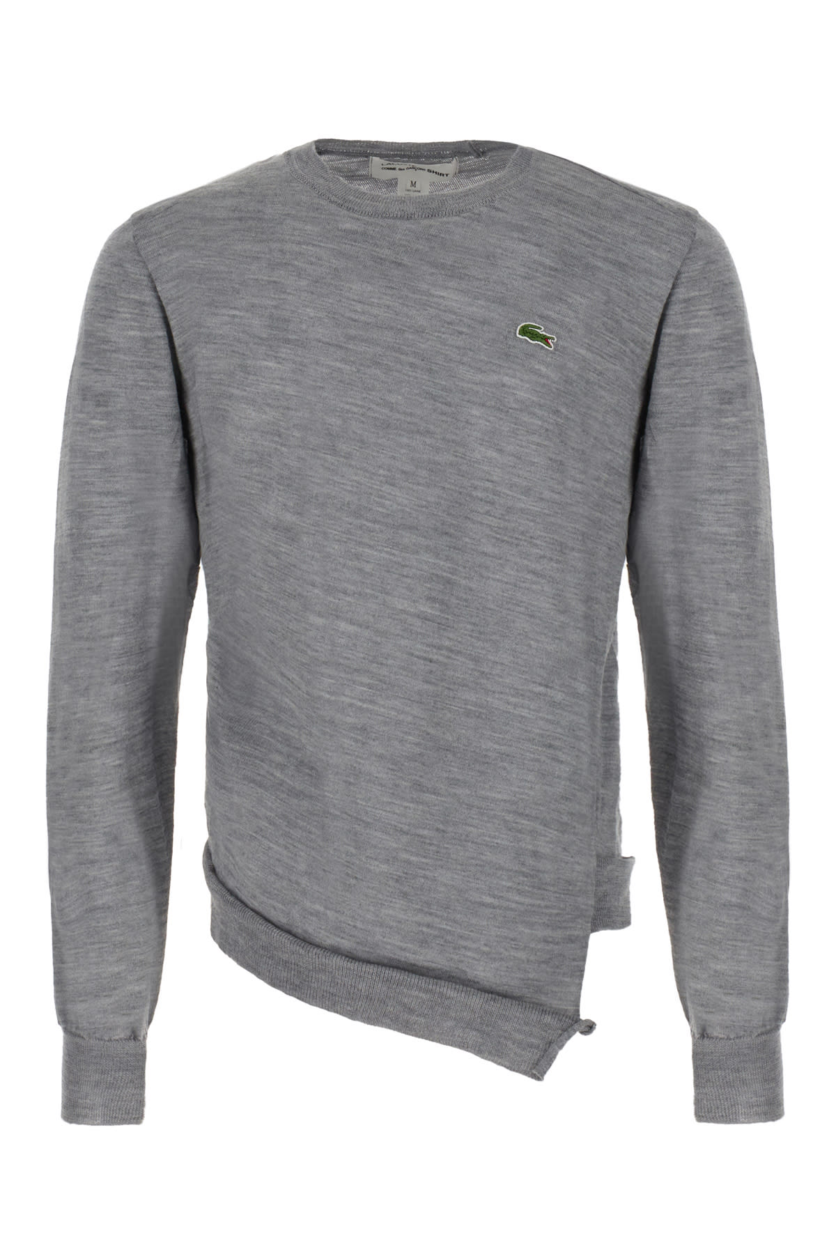 Shop Comme Des Garçons Shirt Grey Wool Sweater In 3