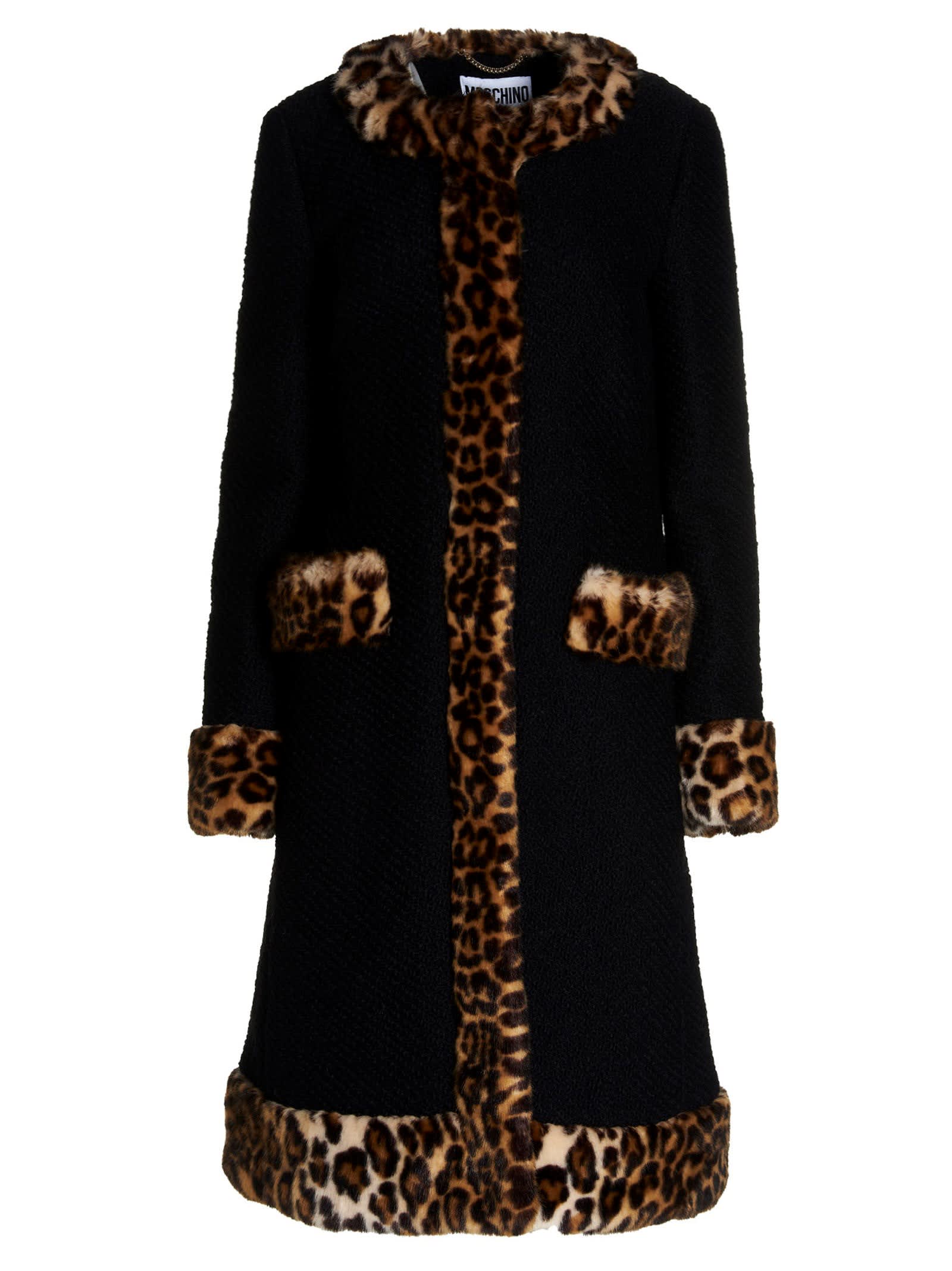 Moschino Eco Fur Detail Blazer Jacket
