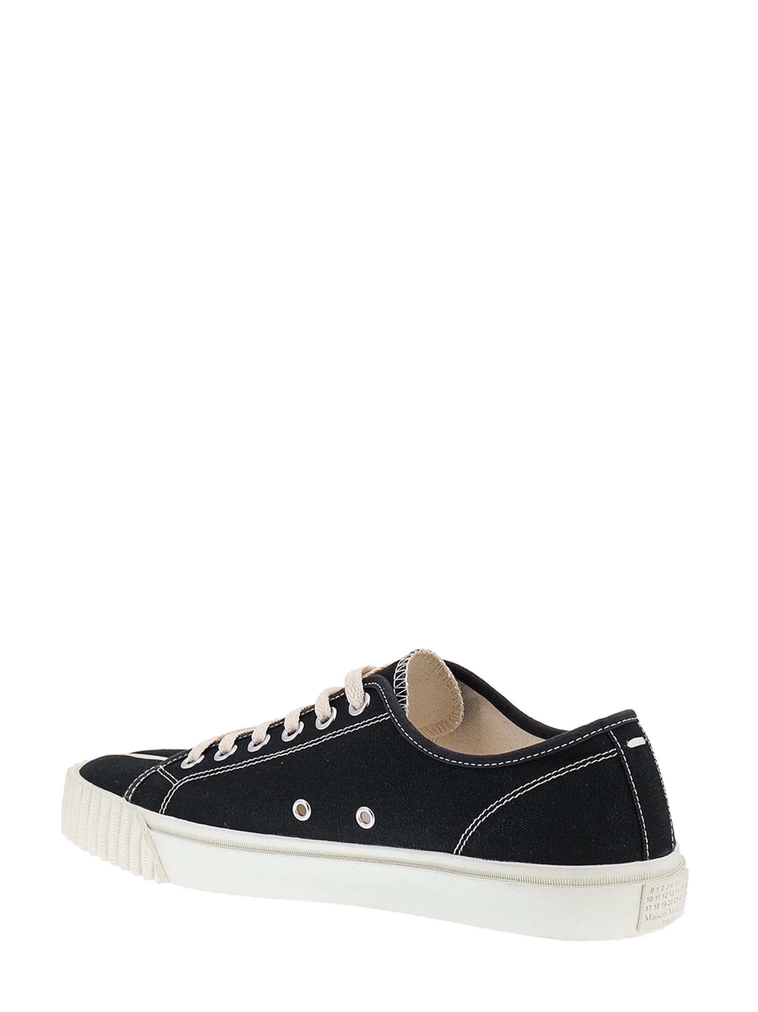 Shop Maison Margiela Tabi Sneakers In Black