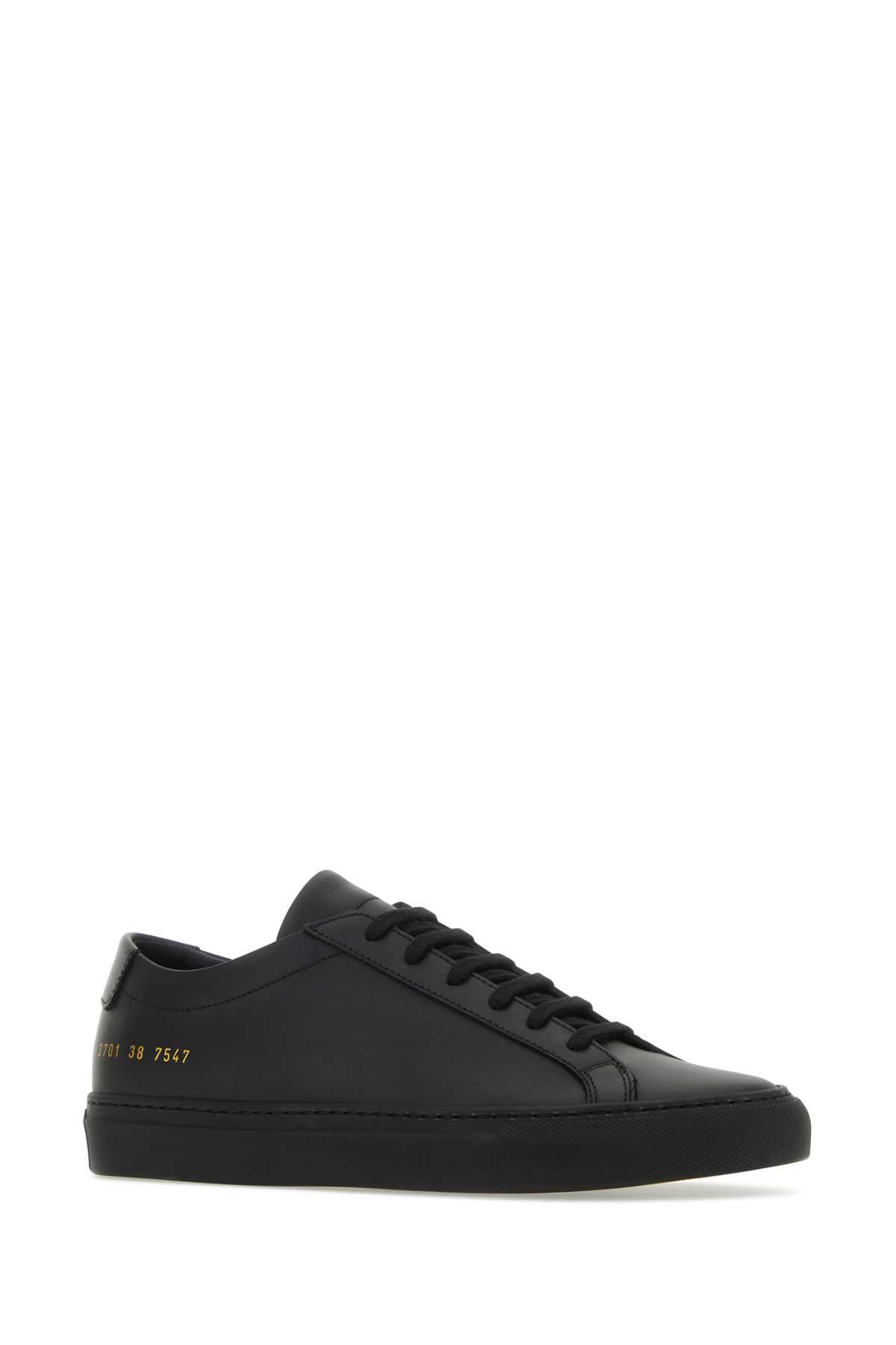 Common Projects Black Leather Original Achilles Trainers In 7547
