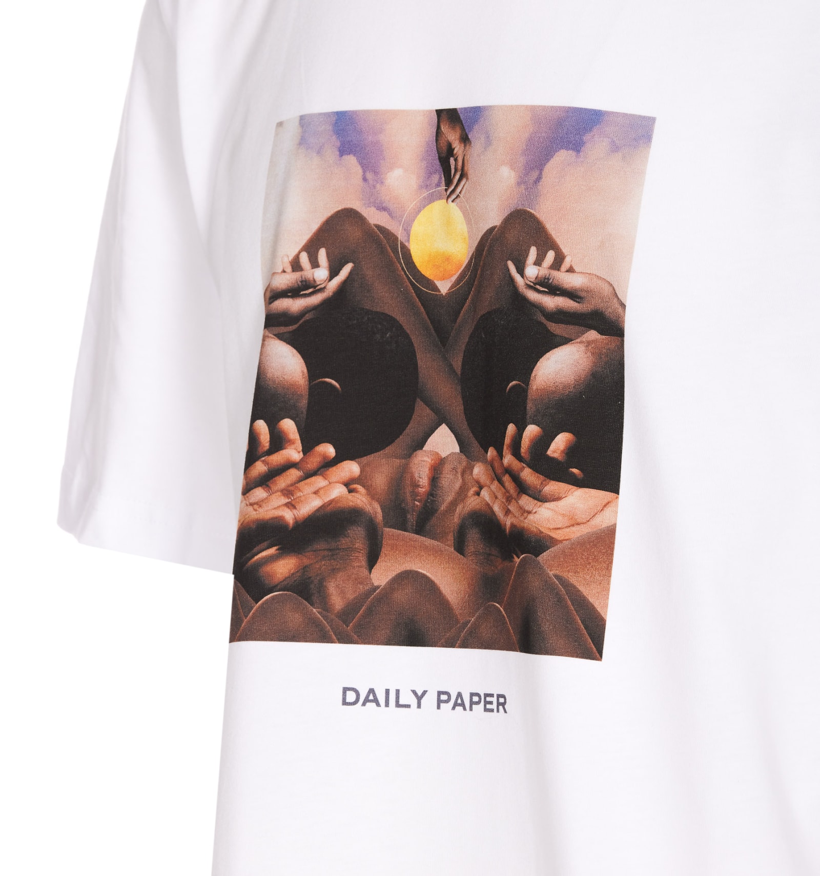 Shop Daily Paper Landscape T-shirt In White