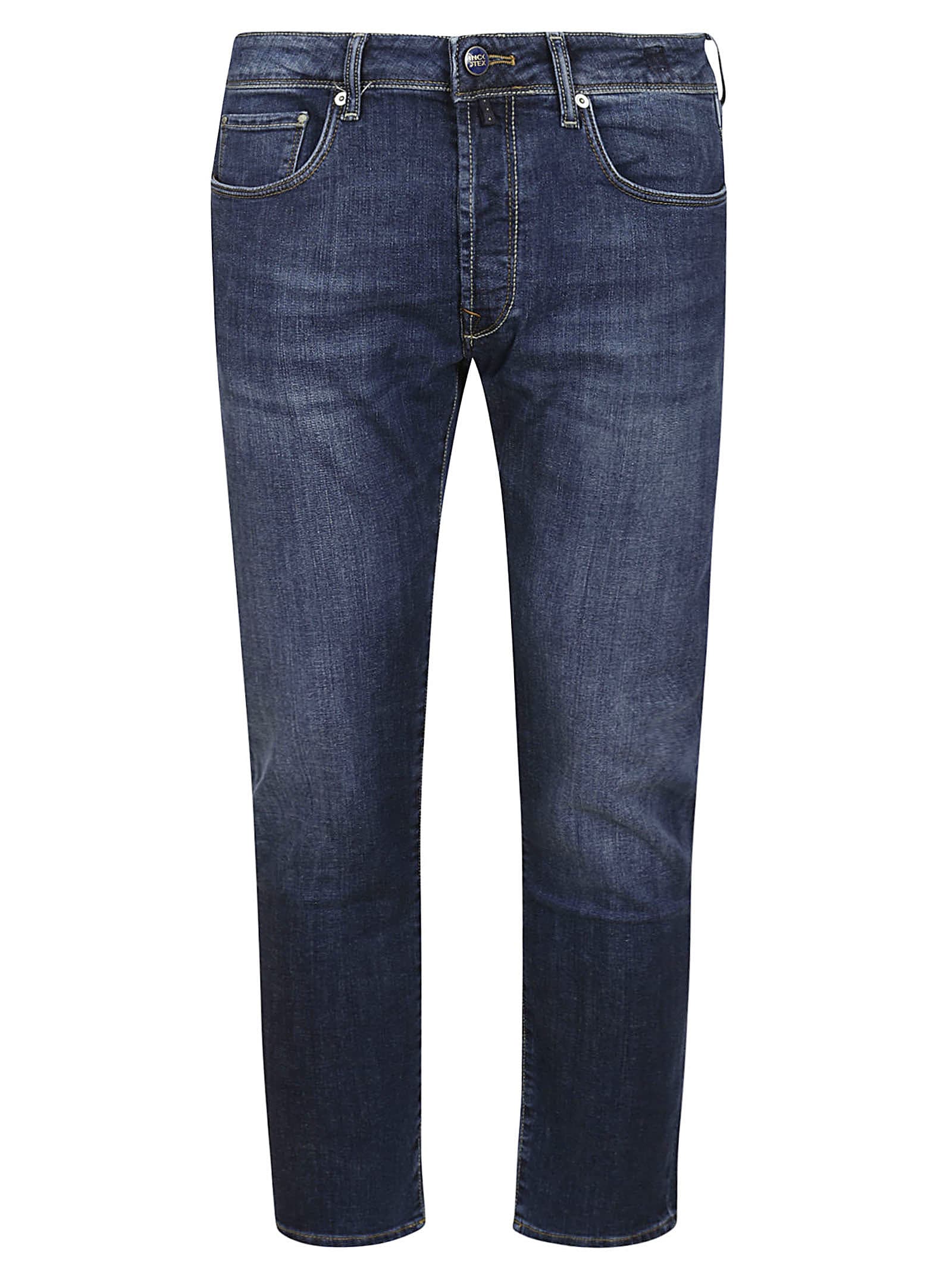 Shop Incotex Jeans In Medium Blue Denim