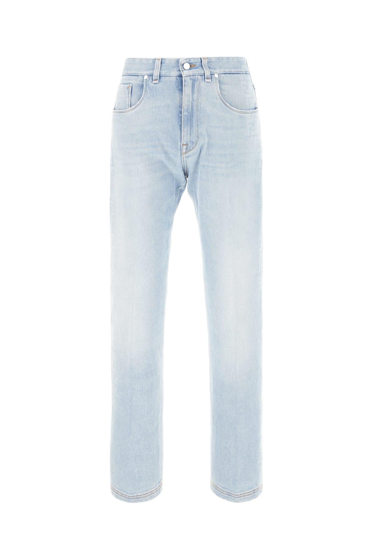 Fendi Denim Jeans In Celeste Blu