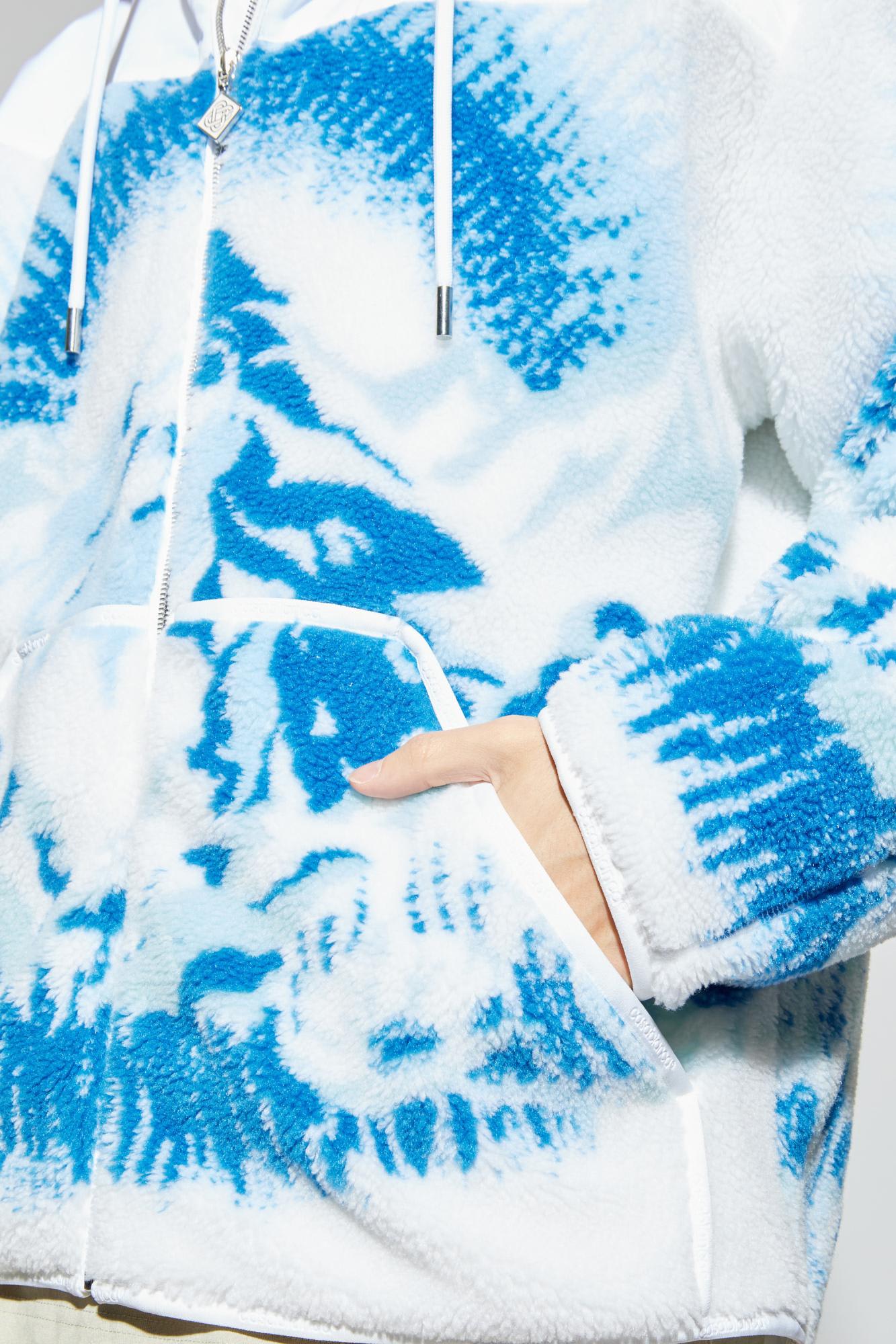 Casablanca Zip-up Hooded Casual Jacket In Blue