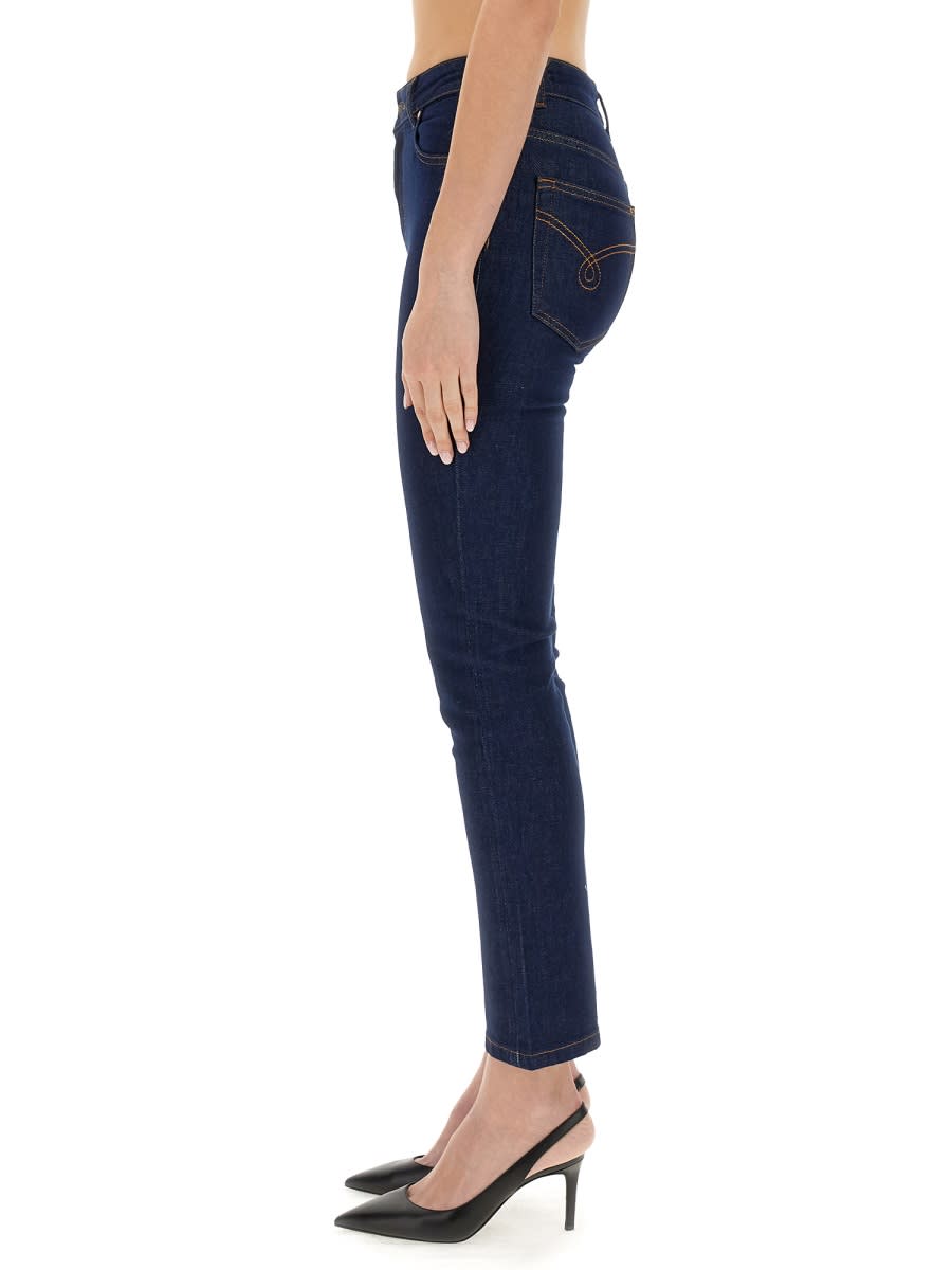 Shop M05ch1n0 Jeans Slim Fit Pants In Denim