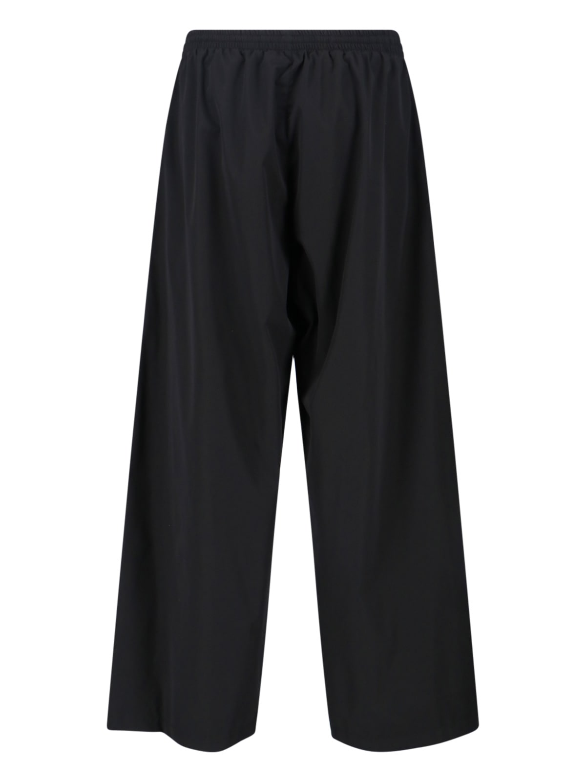 Balenciaga Logo-embroidered Elastic-waistband Trousers In Black