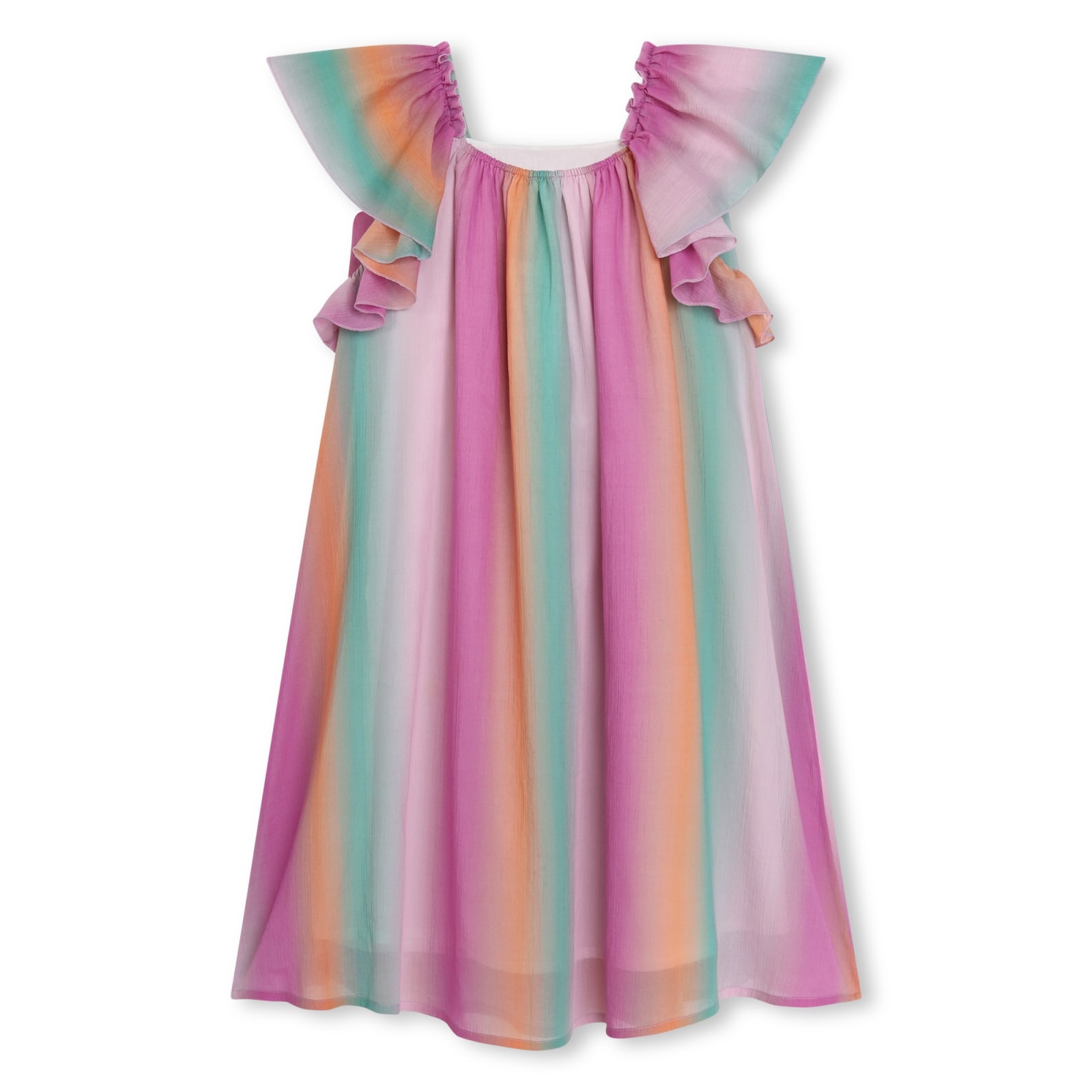 Shop Chloé Striped Dress In Multicolor