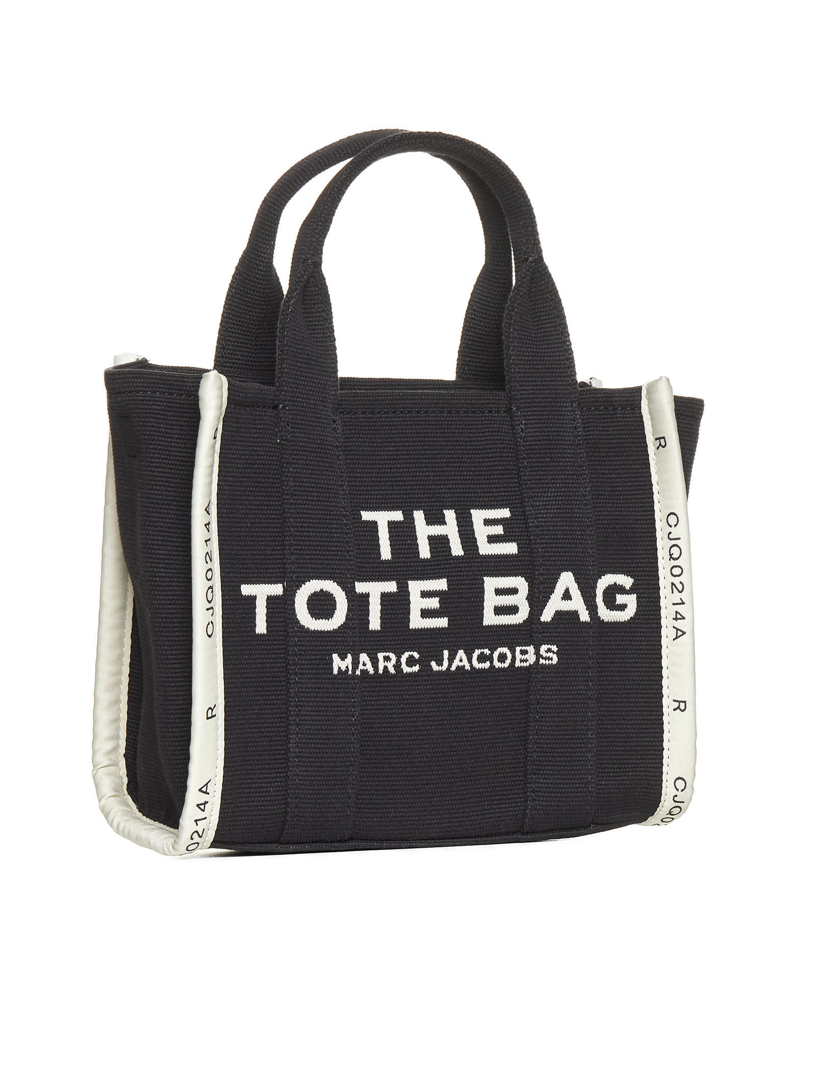 Shop Marc Jacobs The Jacquard Small Tote Bag In Black